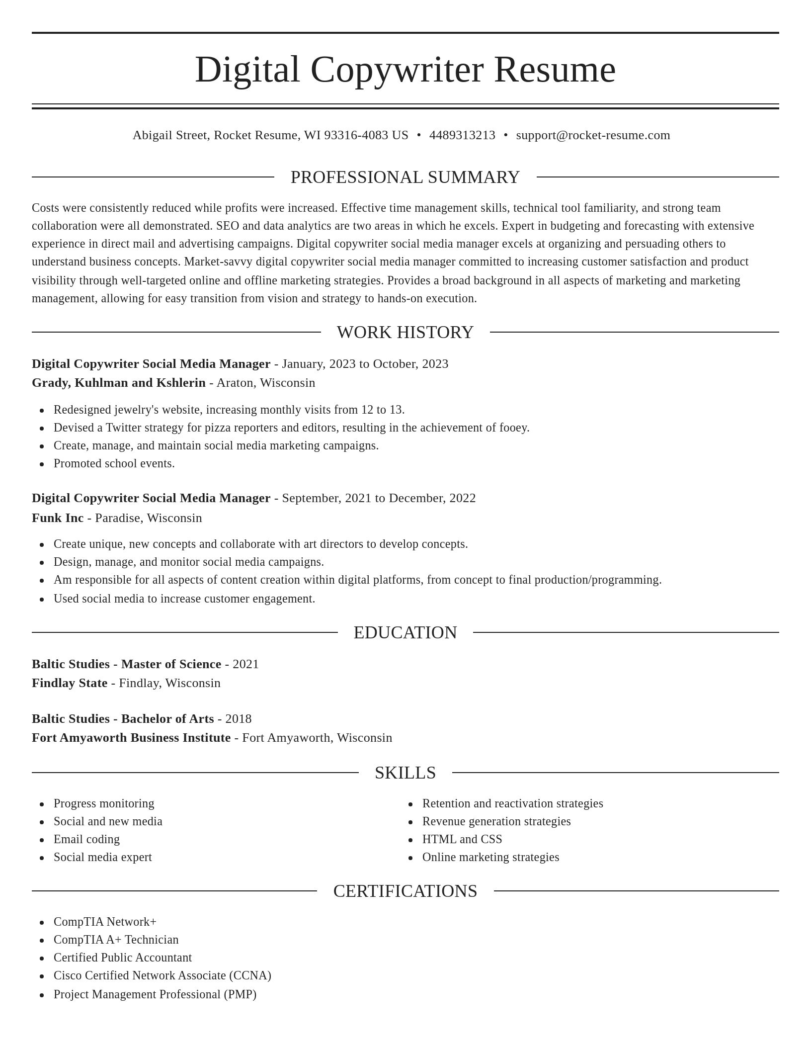 Elegant resume template