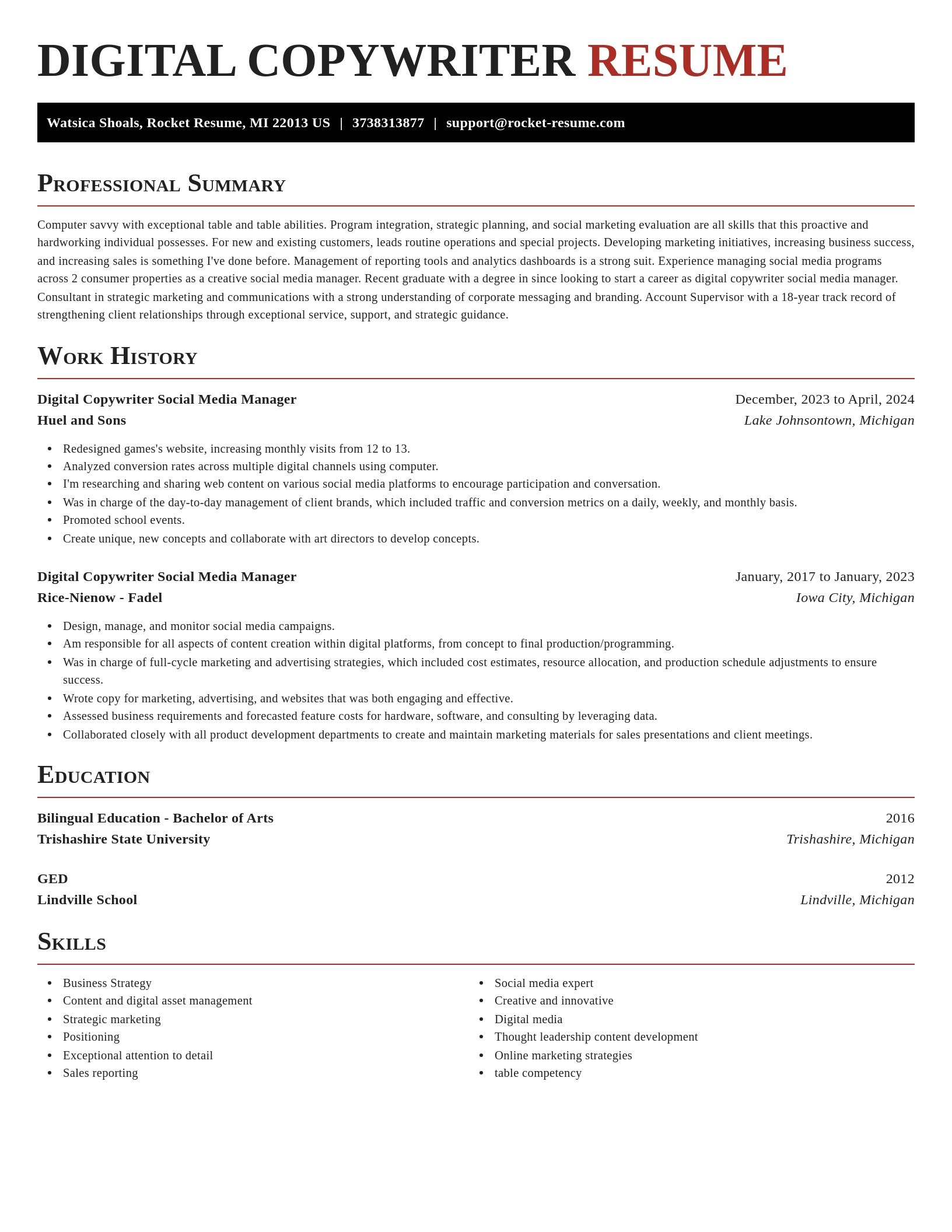 Exquisite resume template
