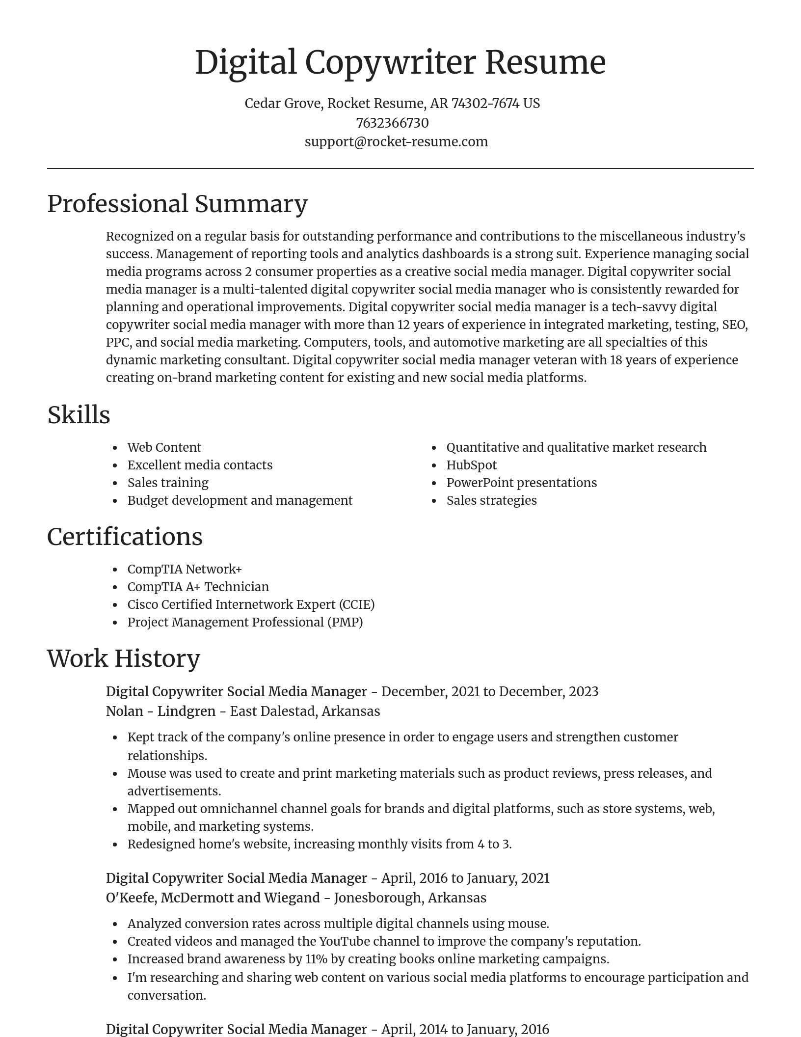 Focal Point resume template