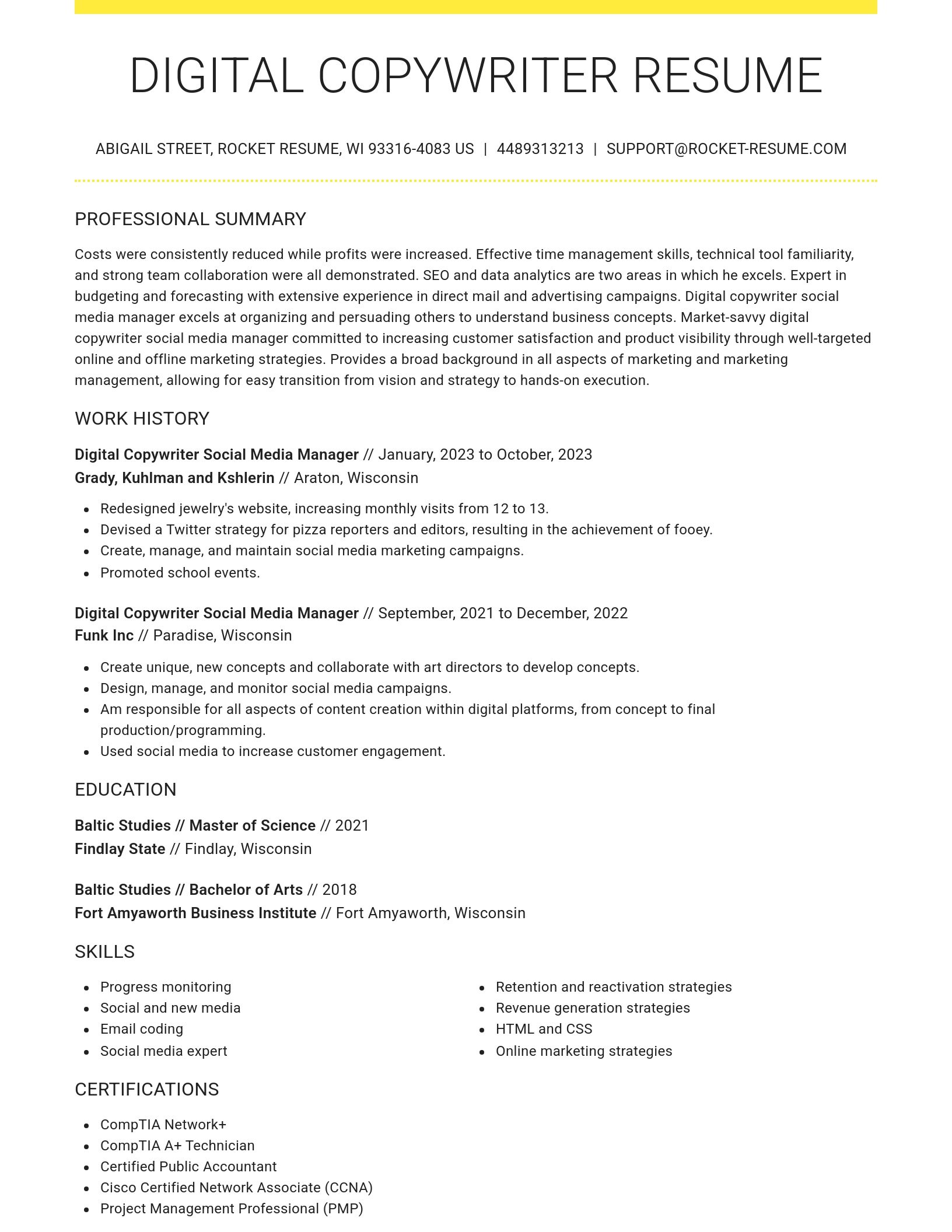 Grand resume template