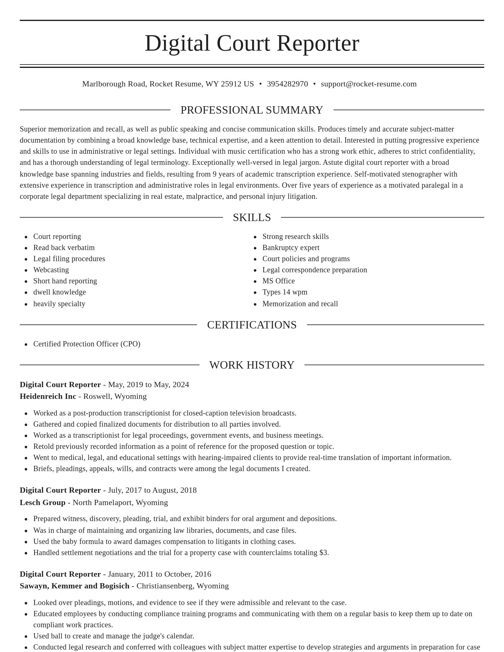 Elegant resume template