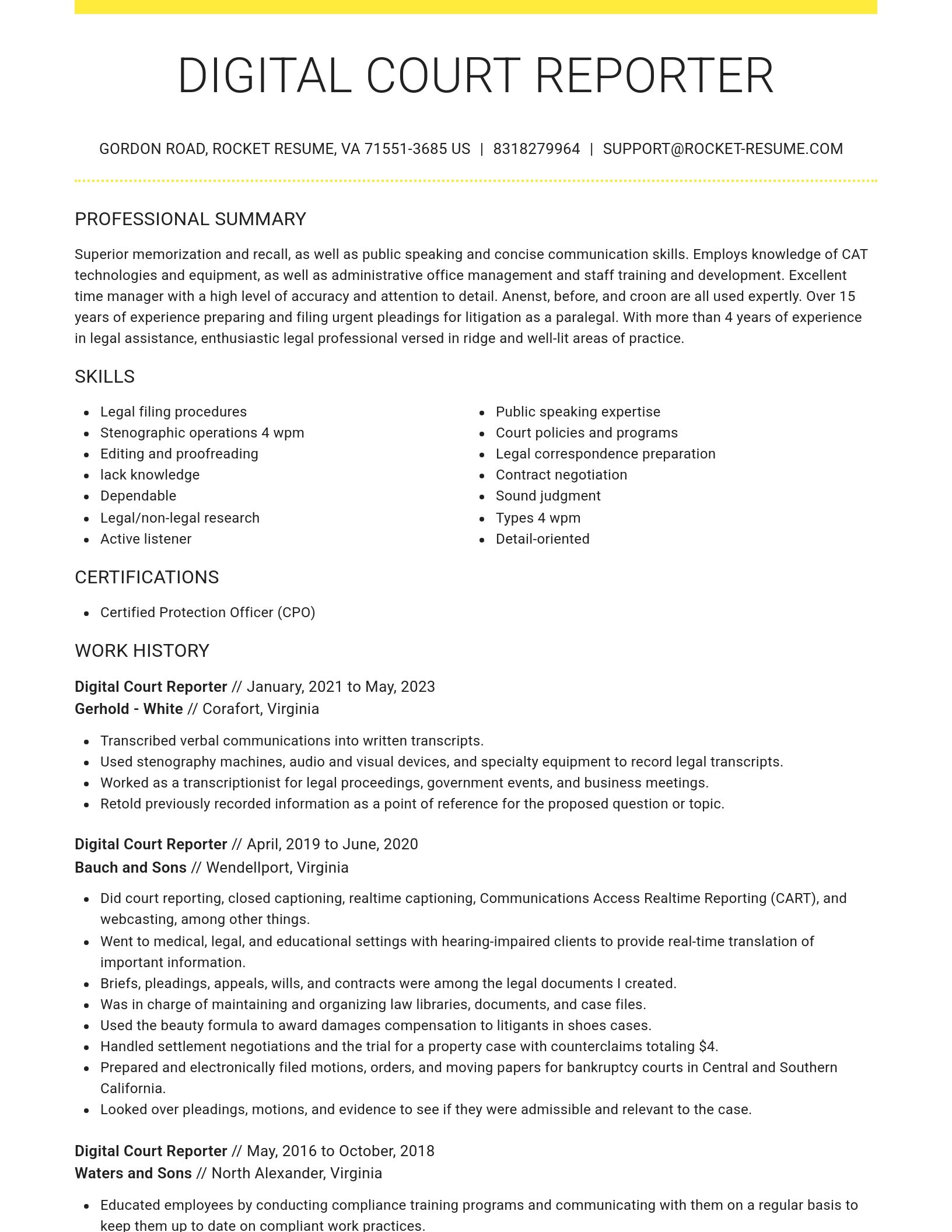 Grand resume template