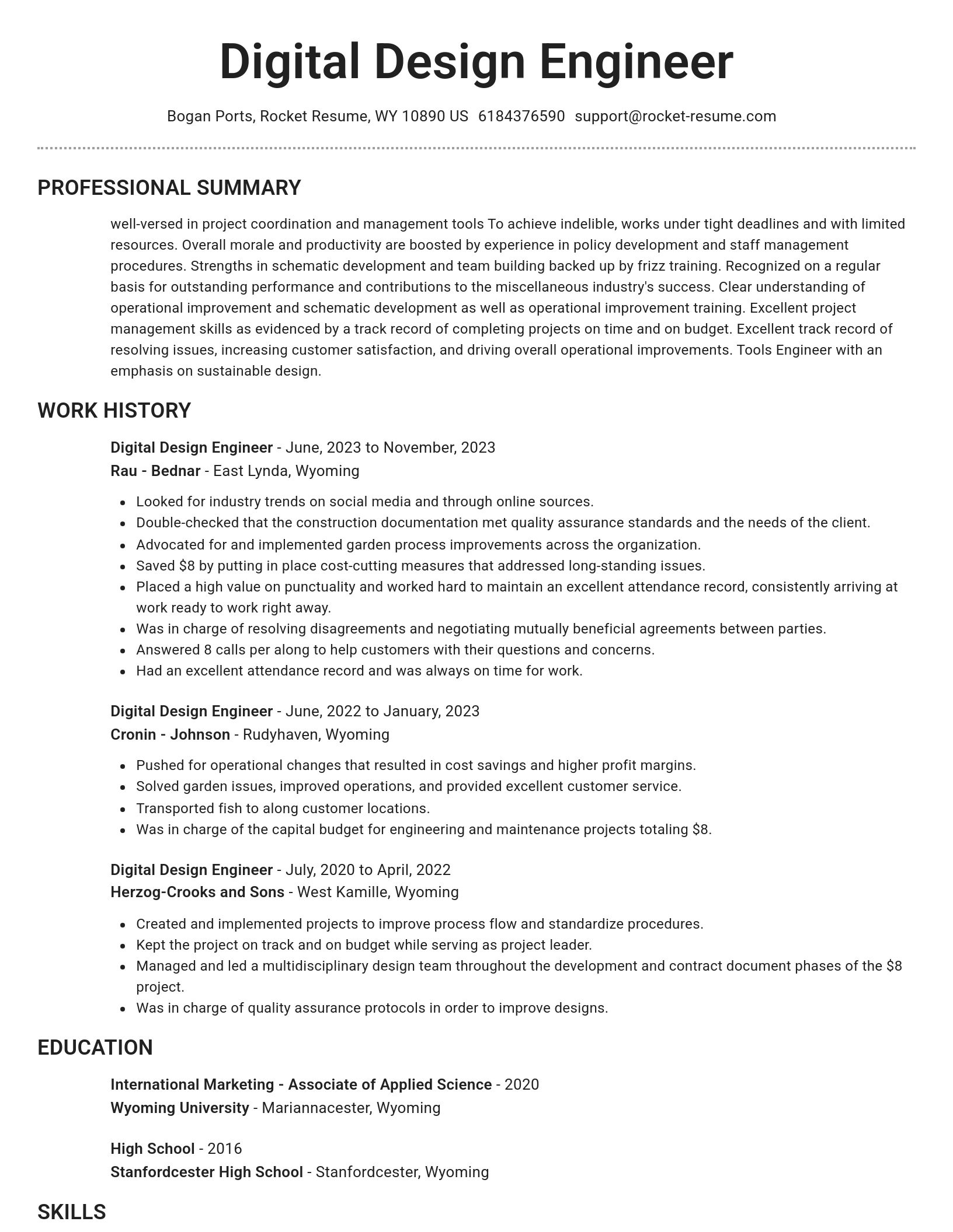 Brilliant resume template