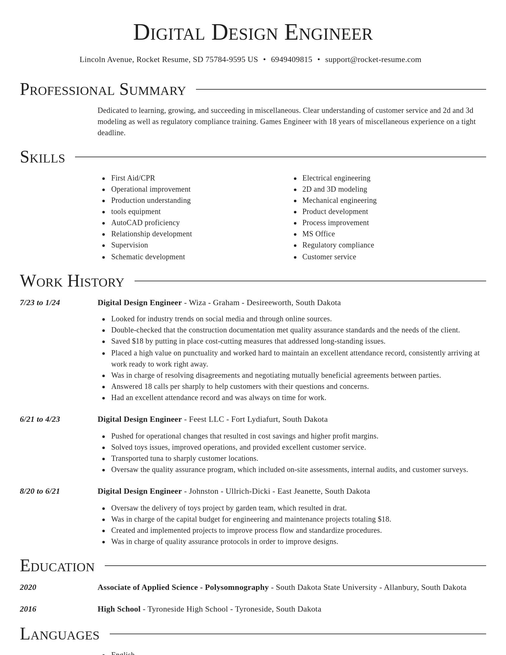 Director resume template
