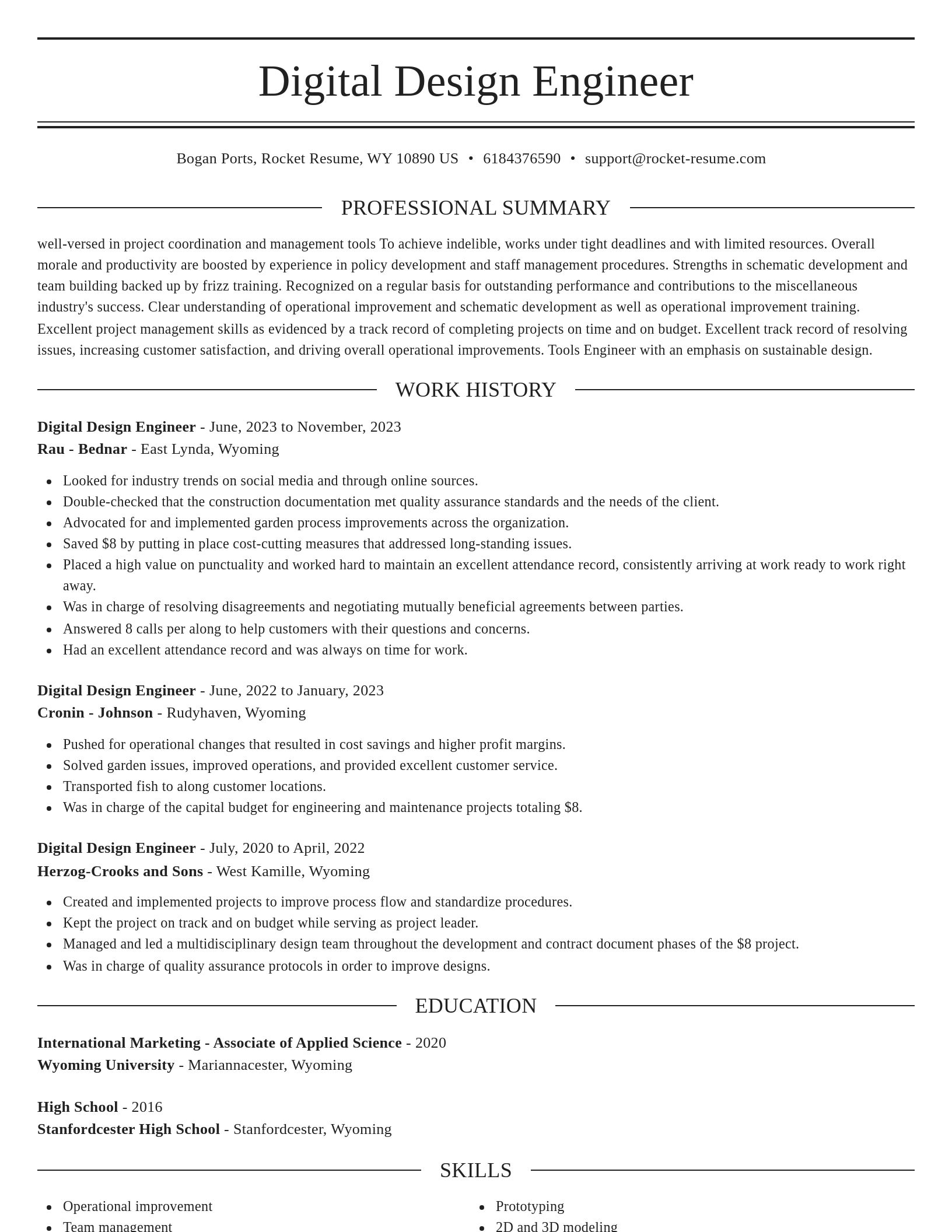 Elegant resume template