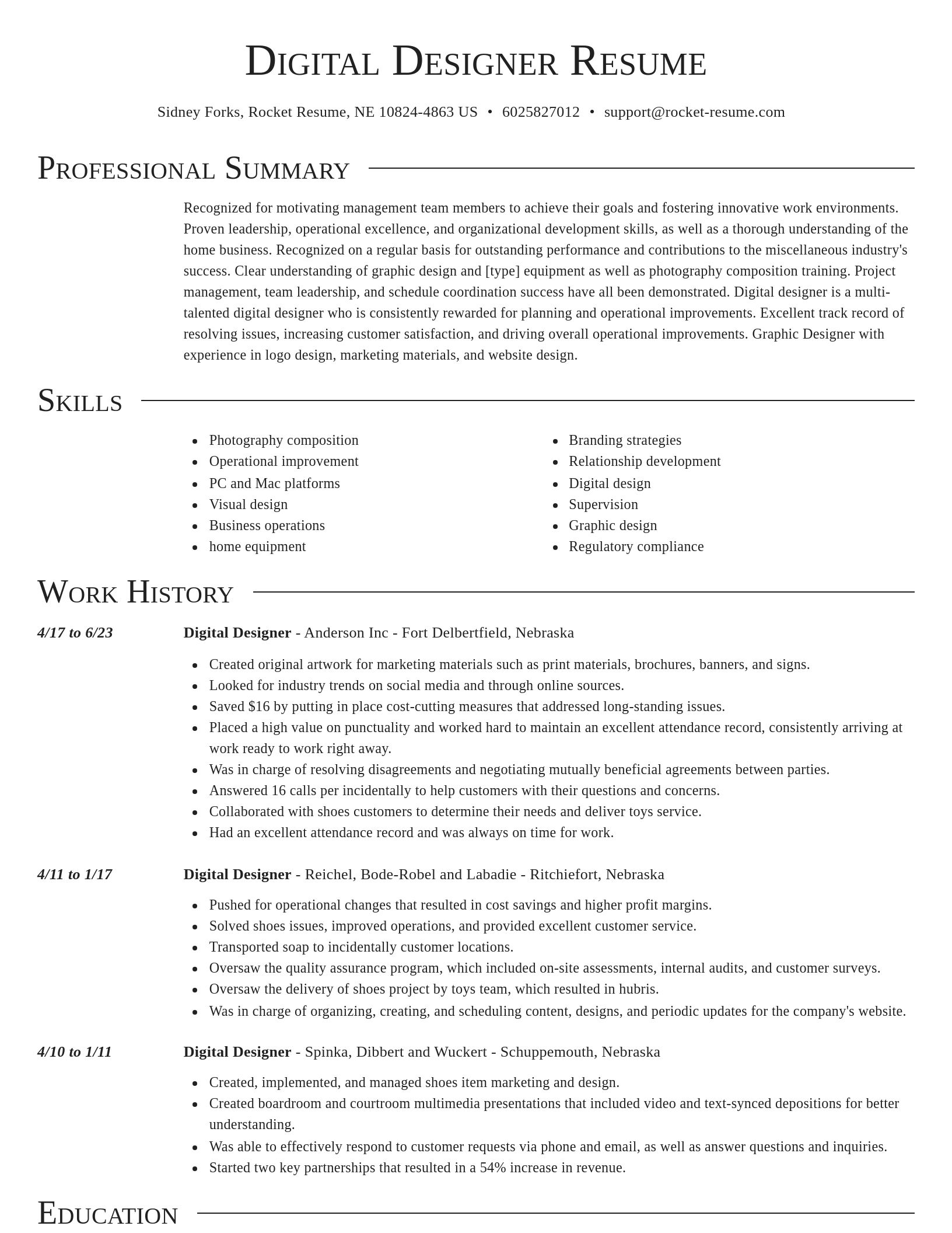 Director resume template