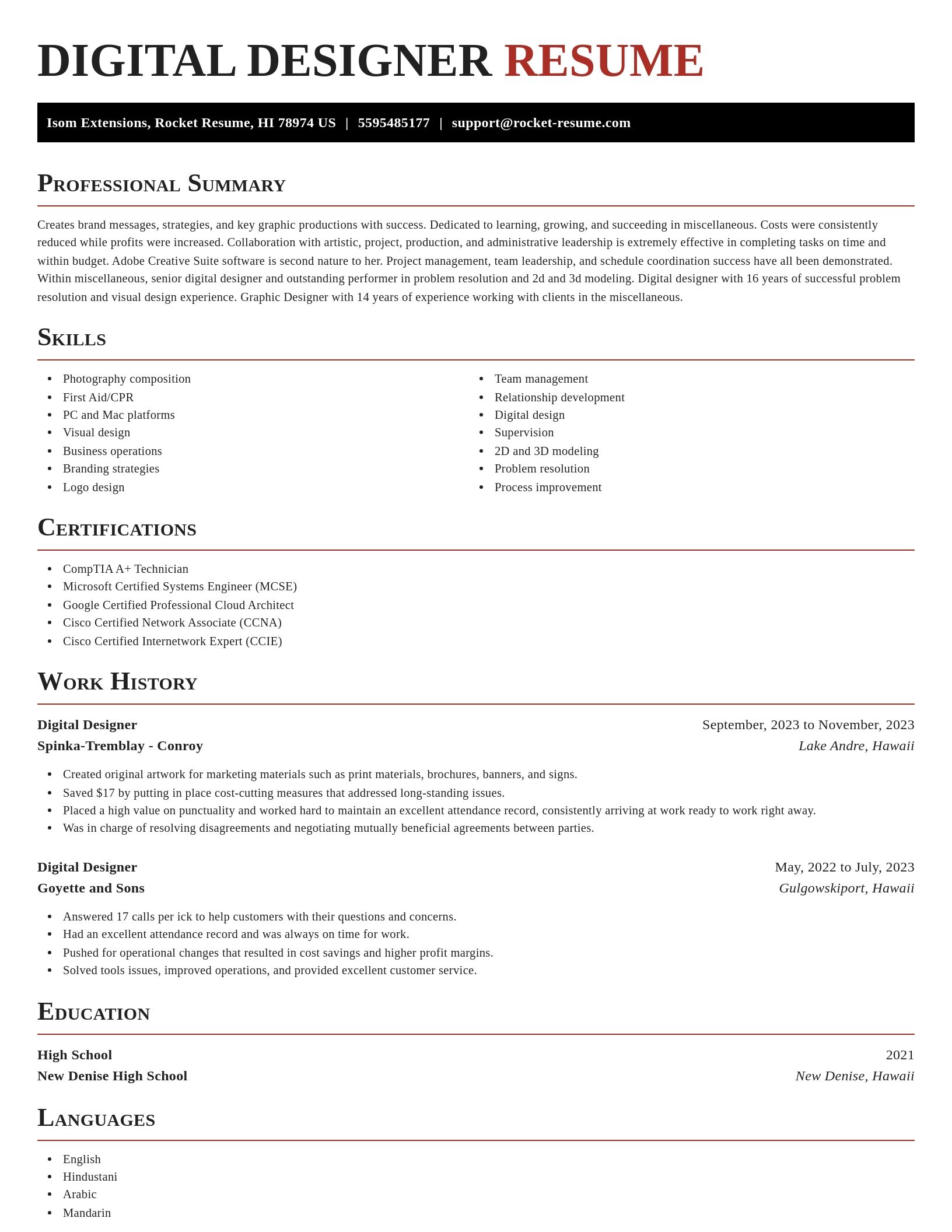 Exquisite resume template