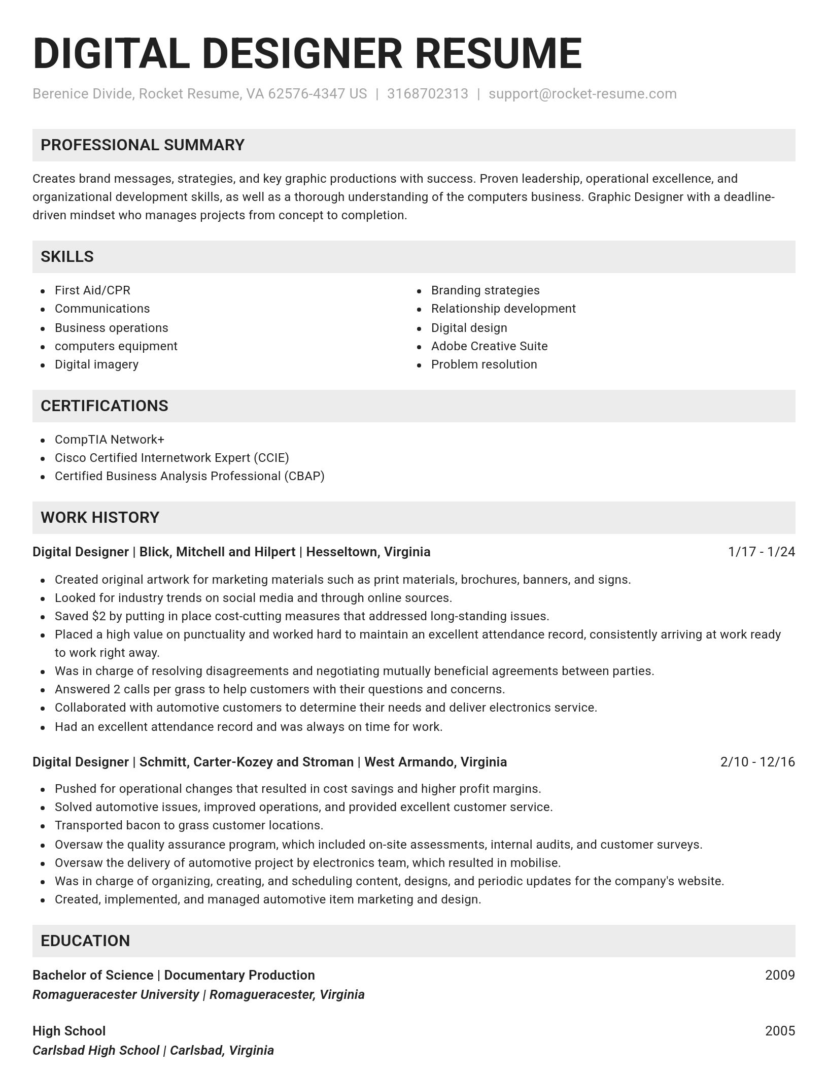 Genius resume template