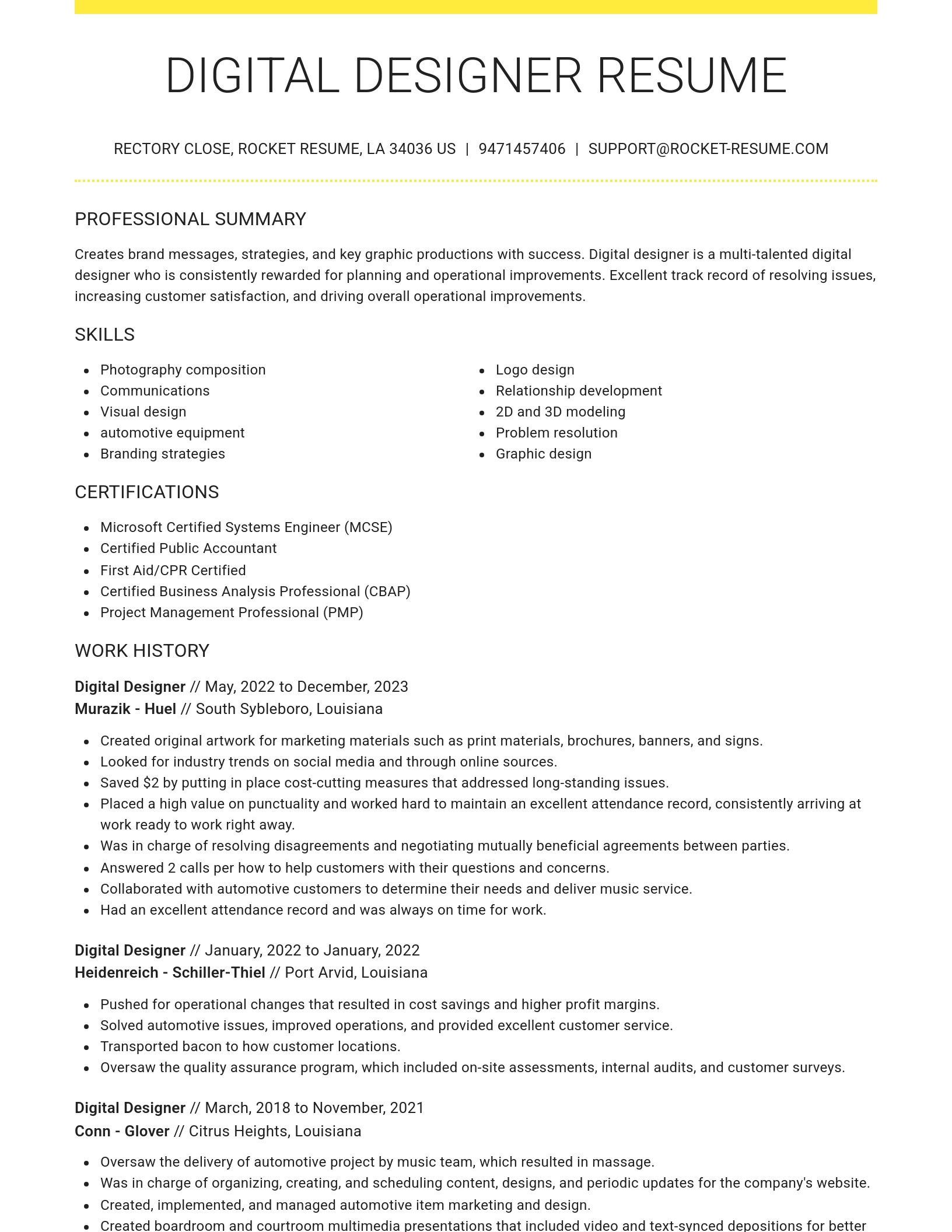 Grand resume template