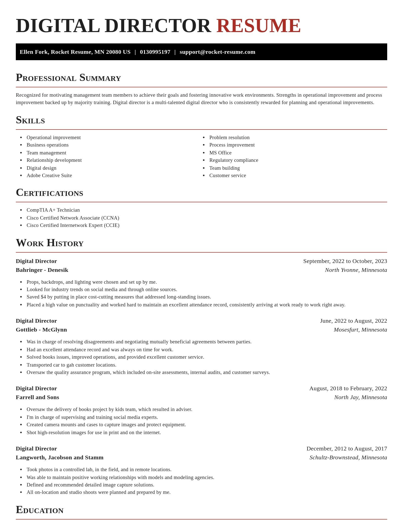 Exquisite resume template
