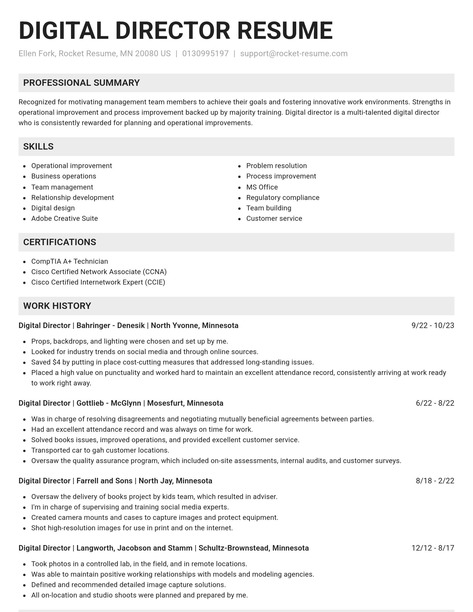 Genius resume template