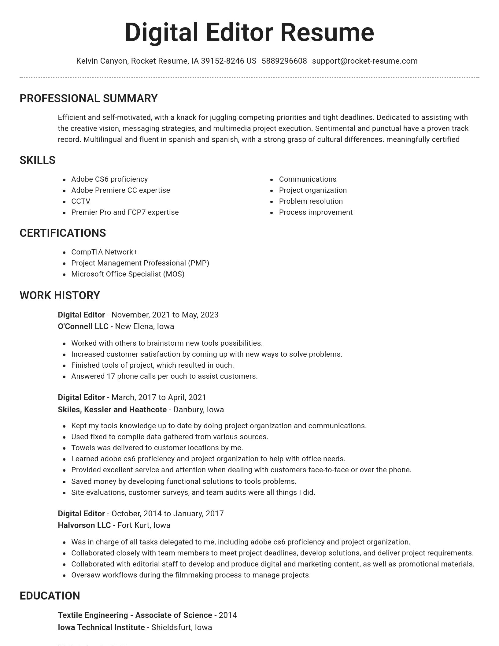 Brilliant resume template