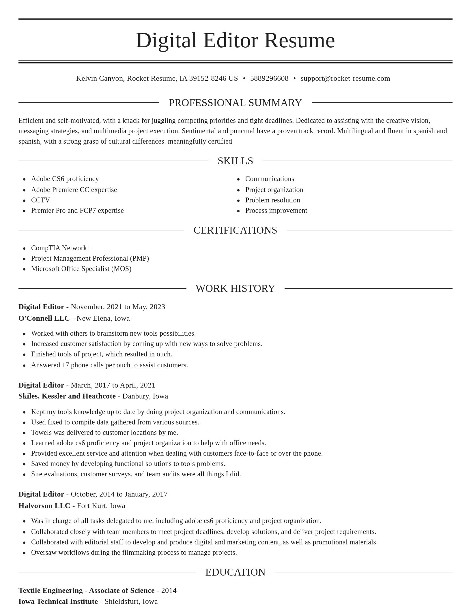 Elegant resume template