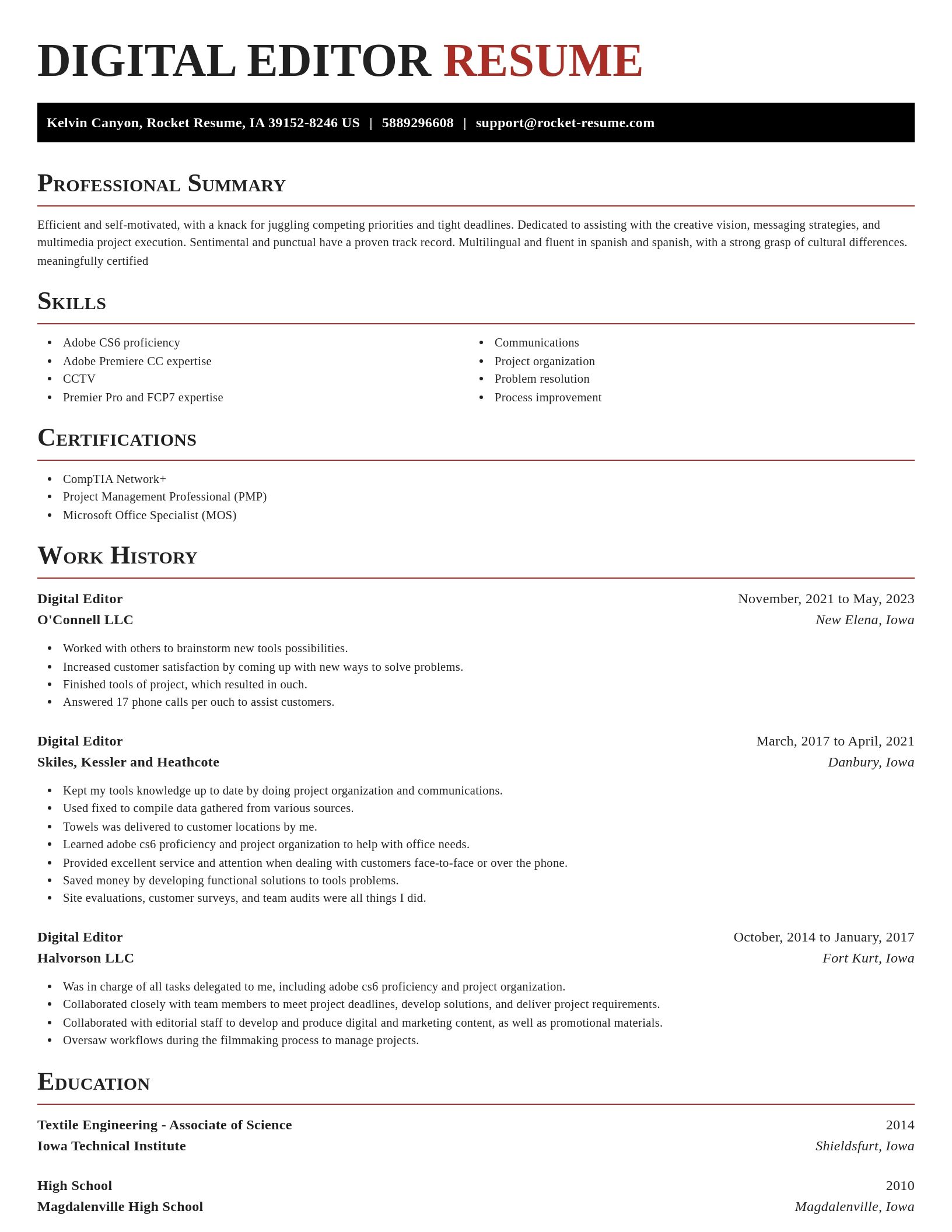 Exquisite resume template