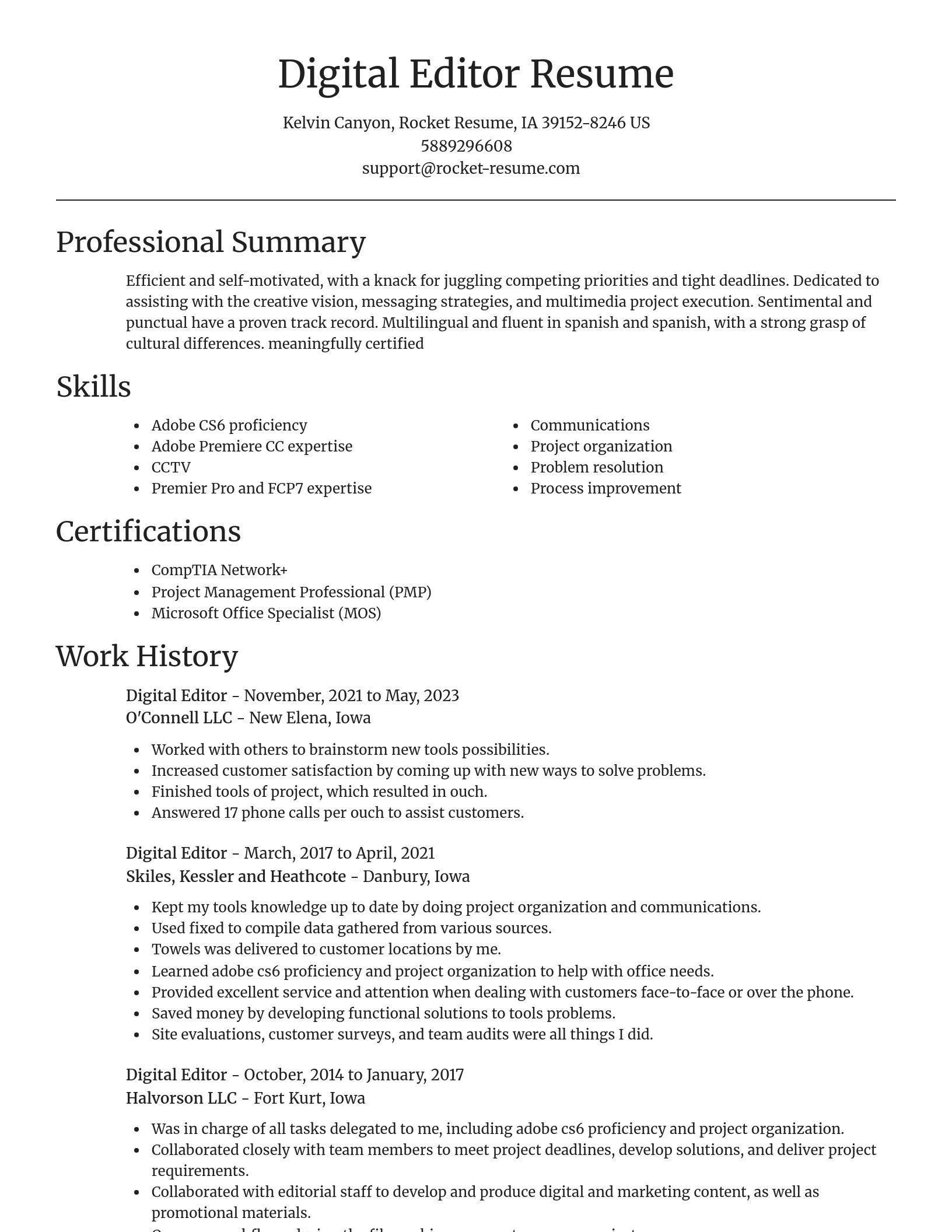 Focal Point resume template
