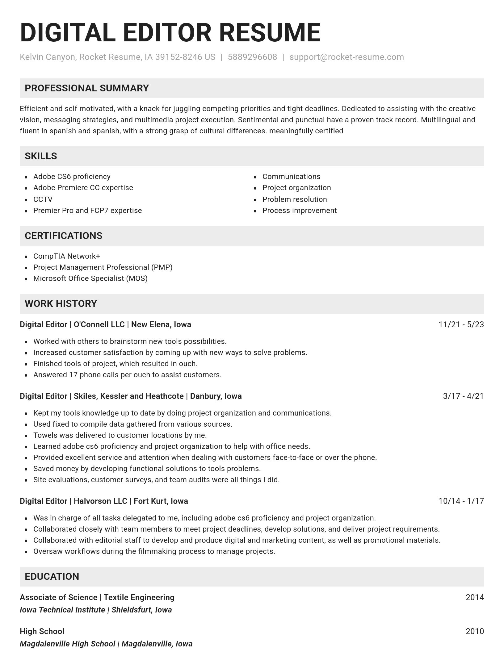 Genius resume template
