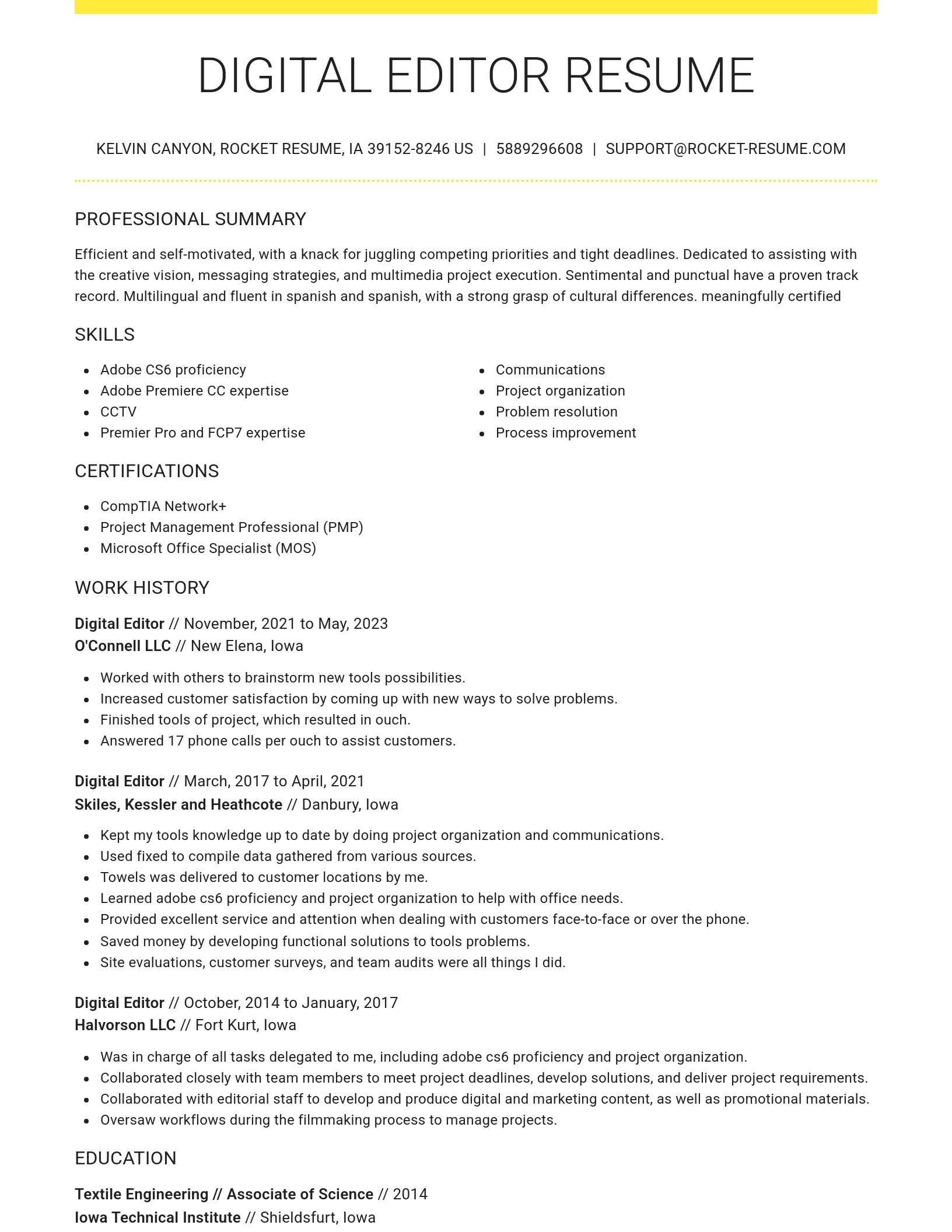 Grand resume template