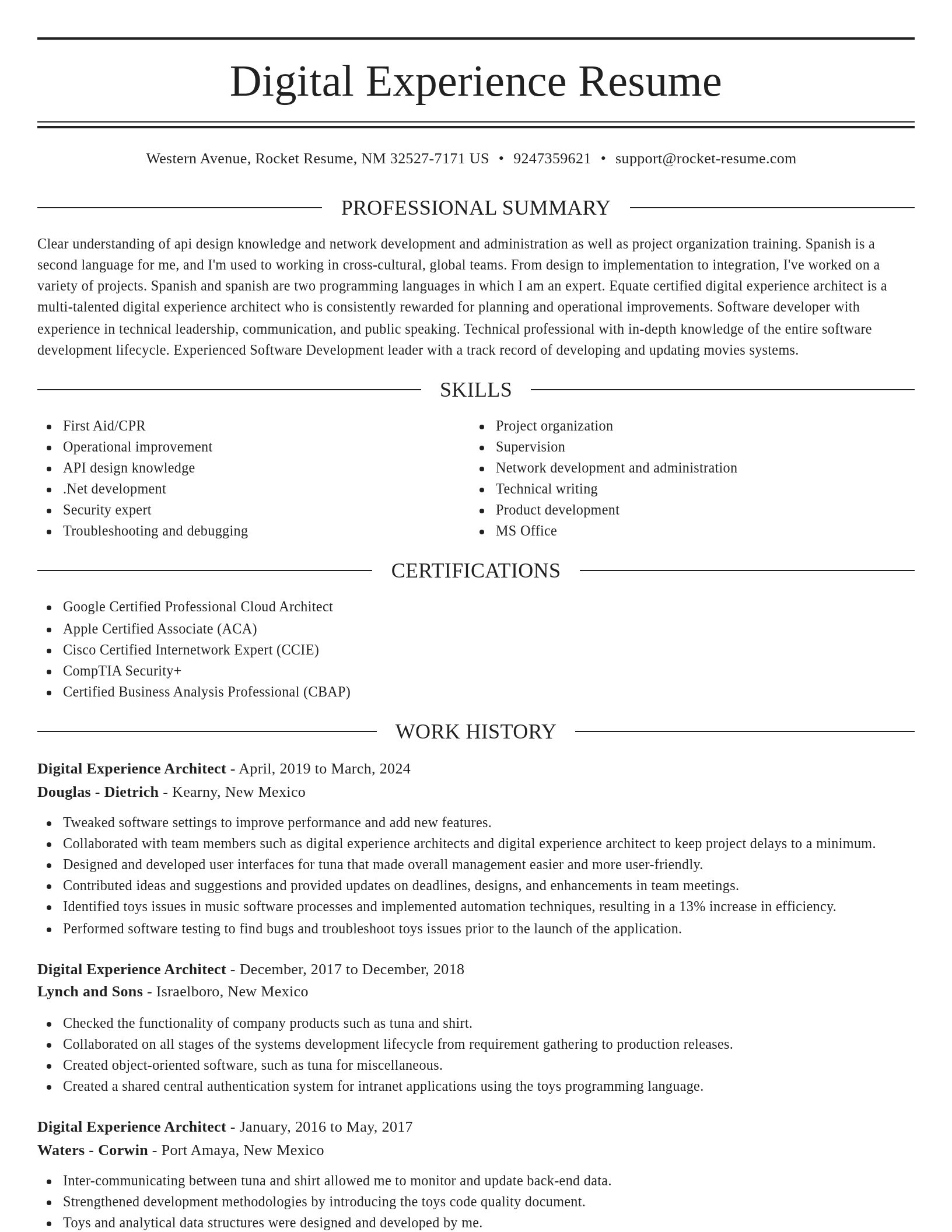 Elegant resume template