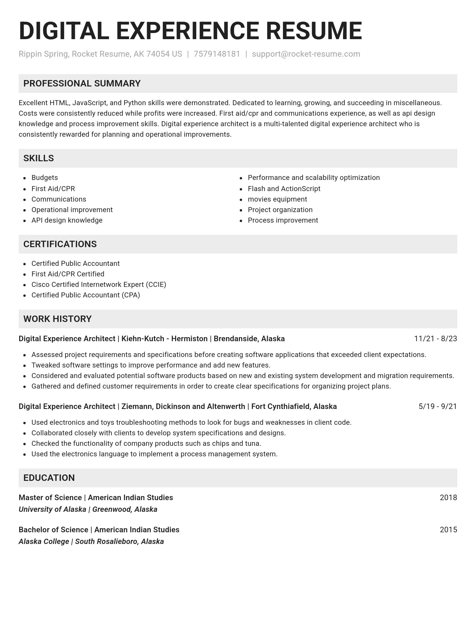 Genius resume template