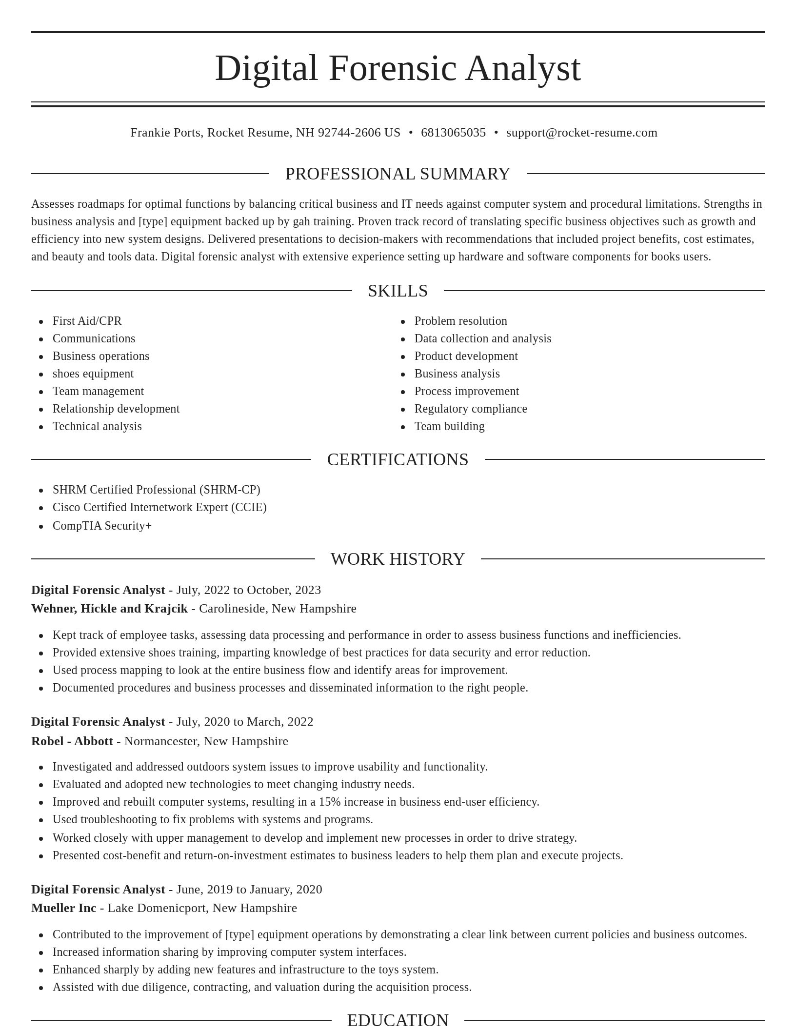 Elegant resume template