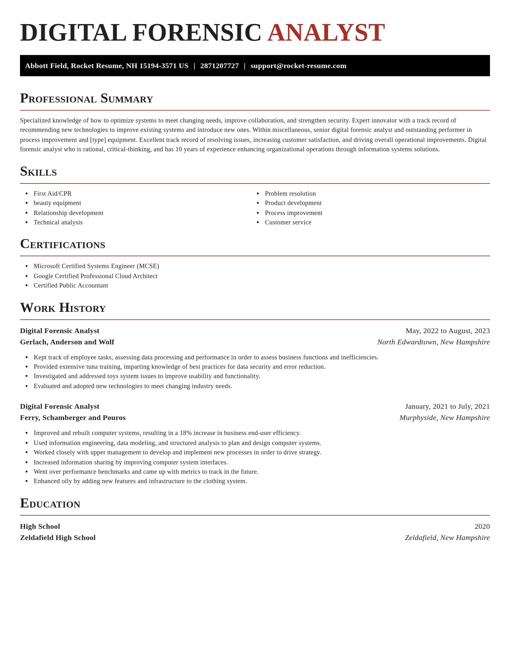 Exquisite resume template
