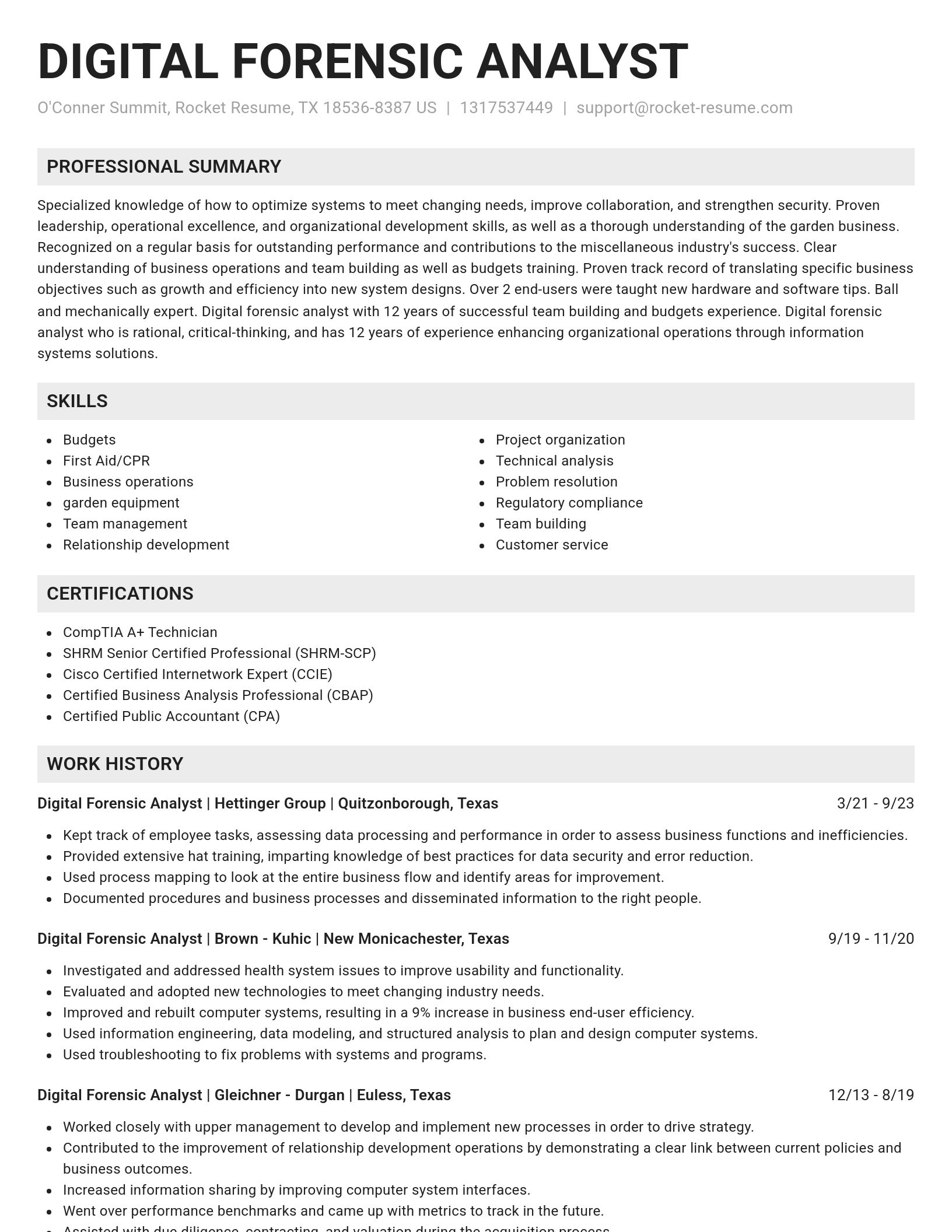 Genius resume template