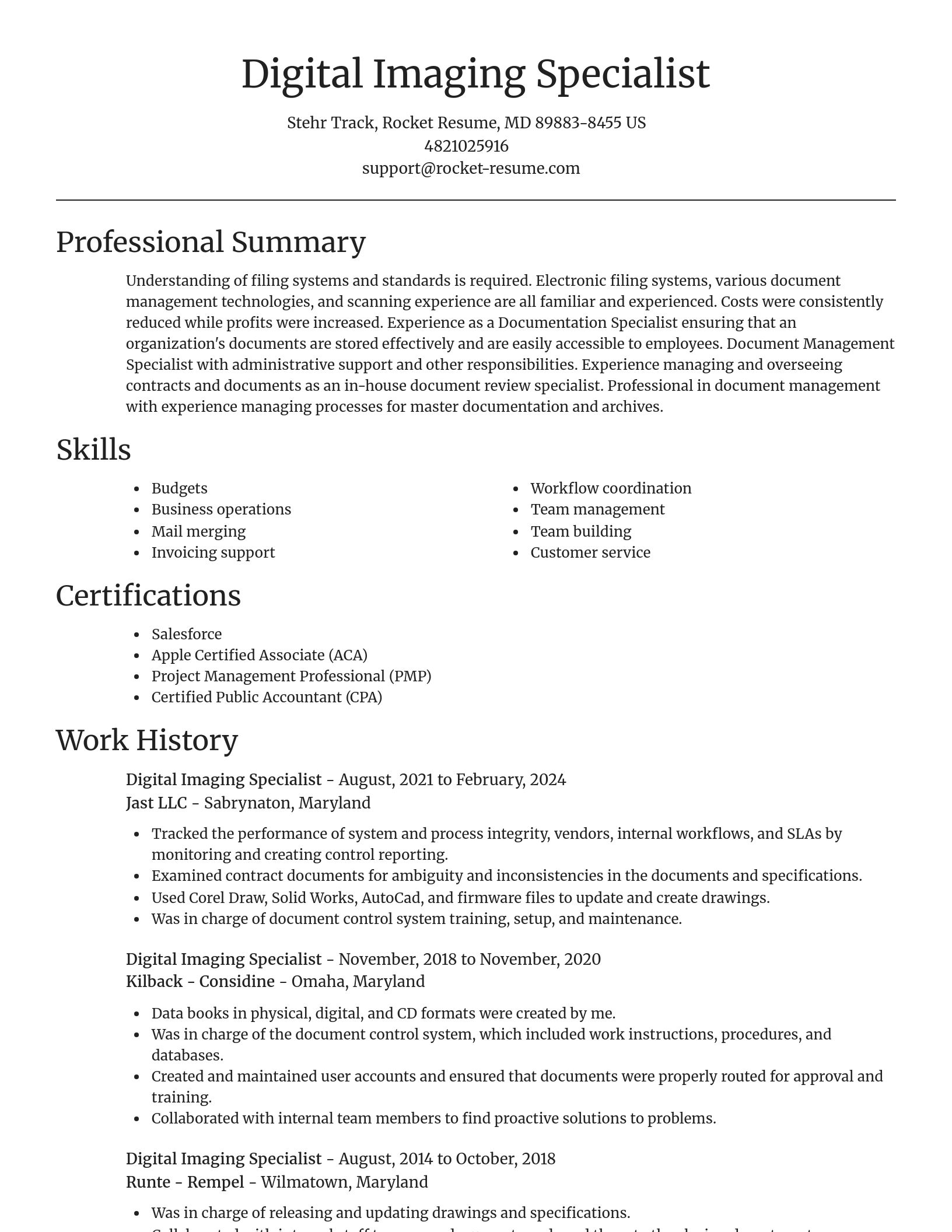 Focal Point resume template