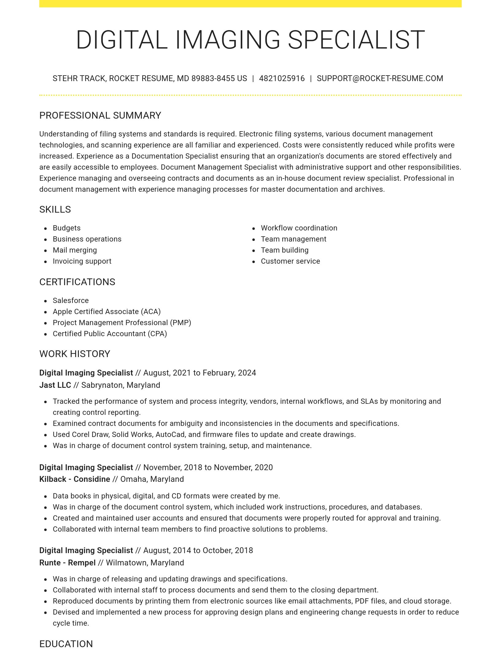 Grand resume template