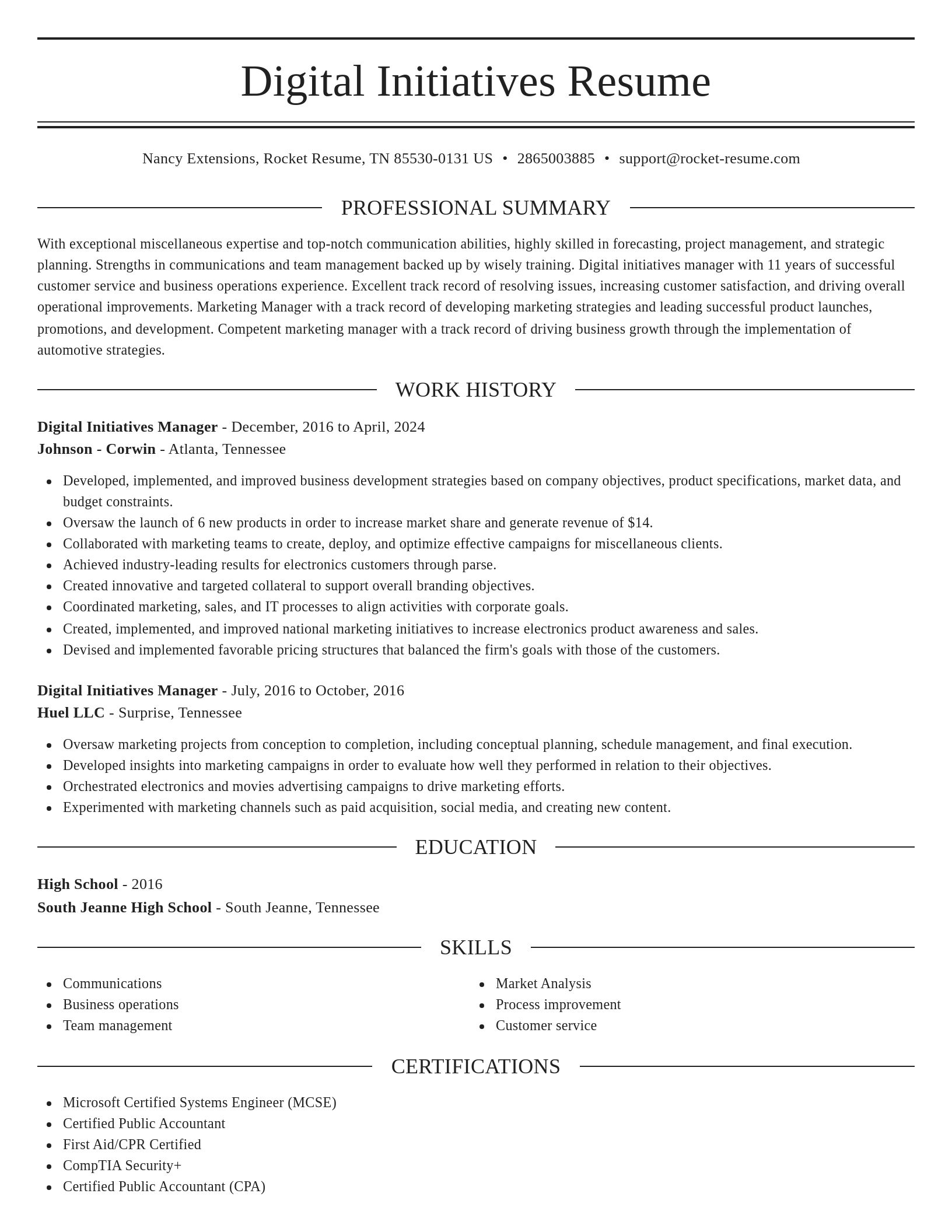 Elegant resume template