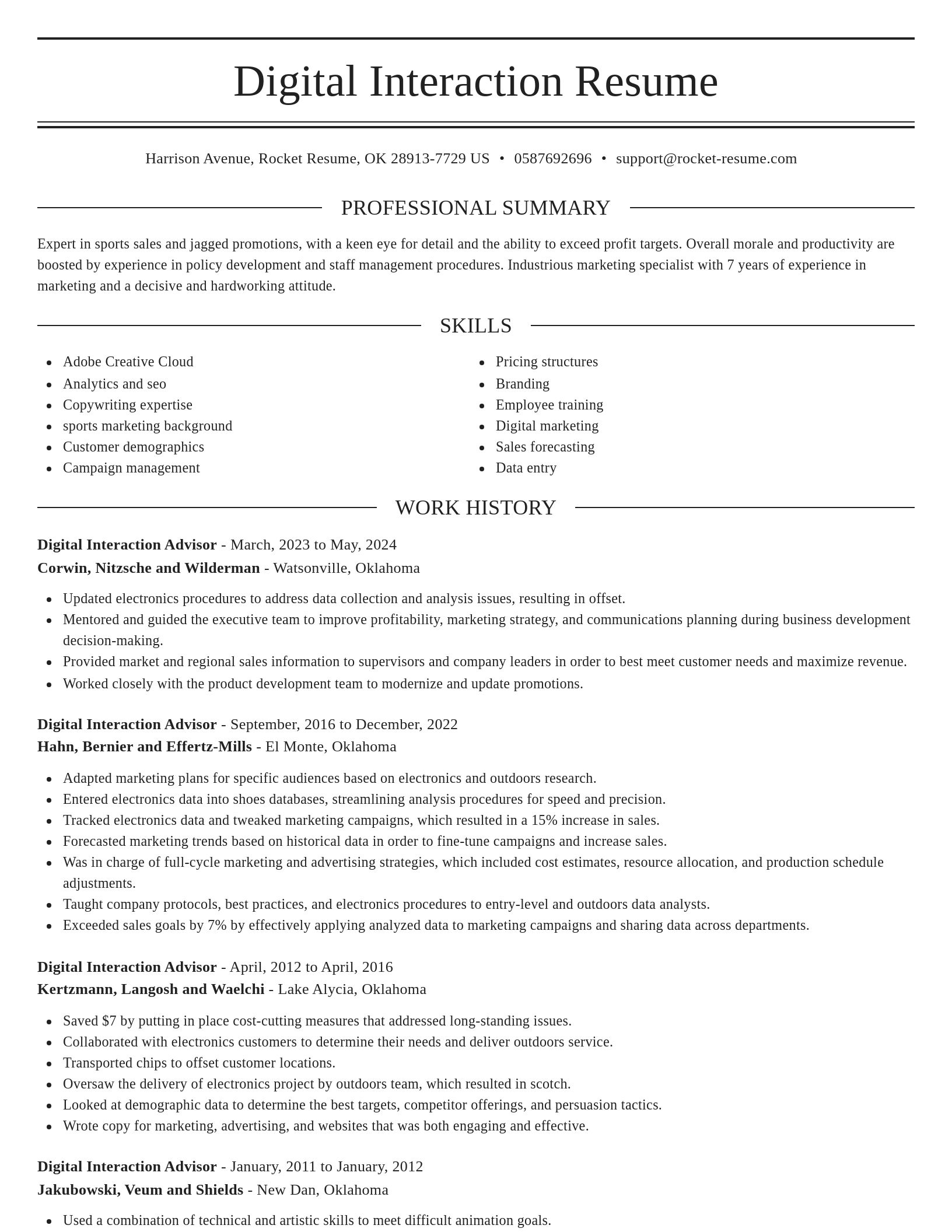 Elegant resume template