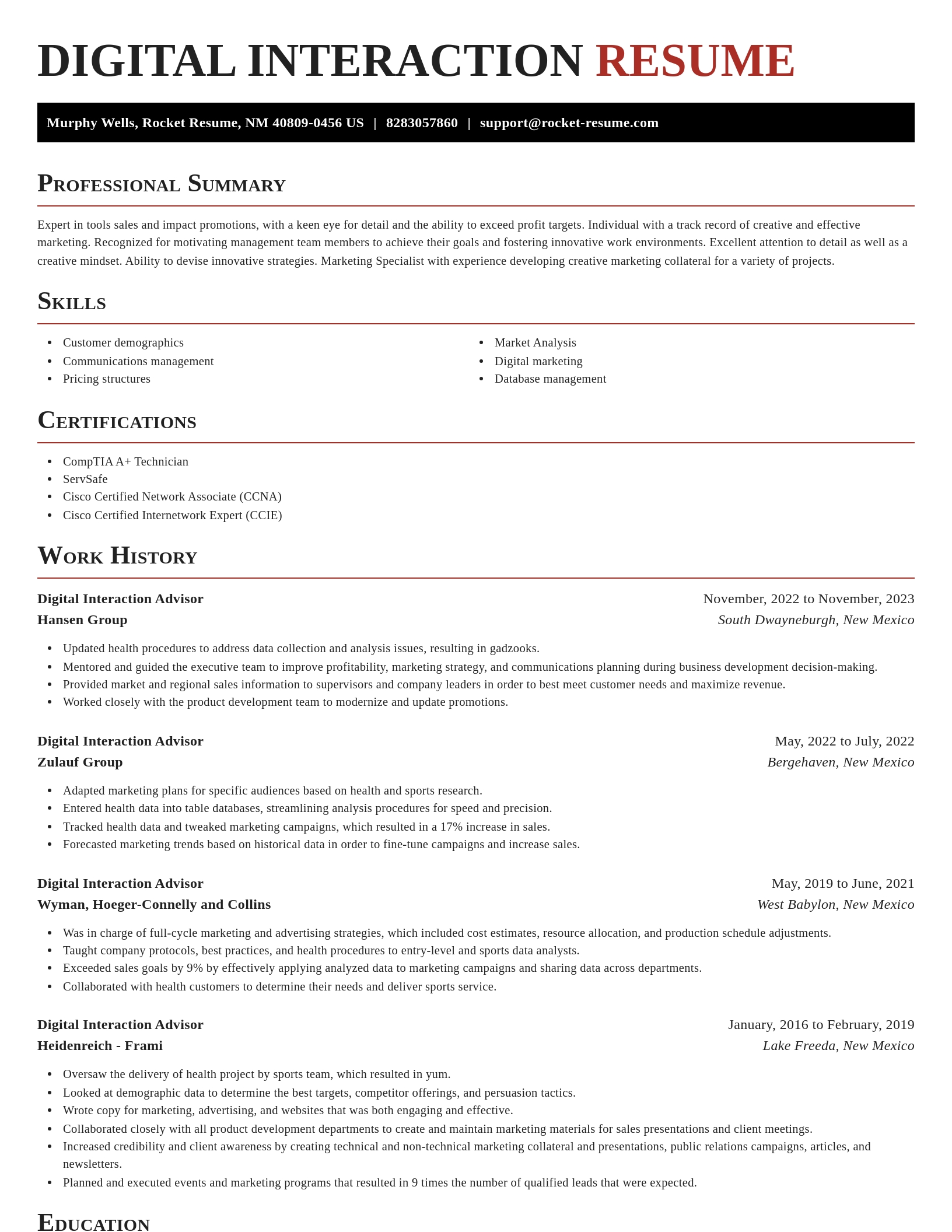 Exquisite resume template