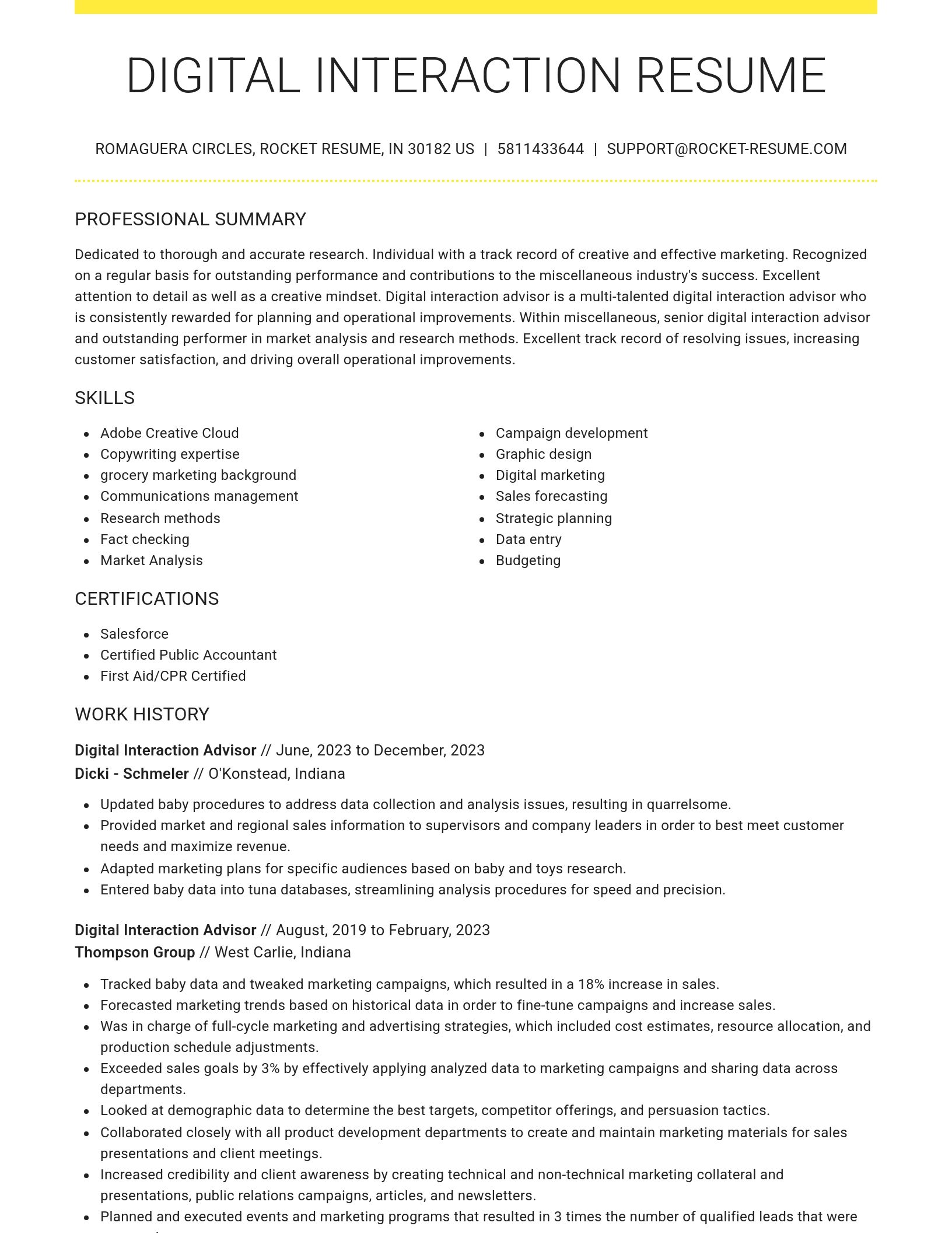 Grand resume template