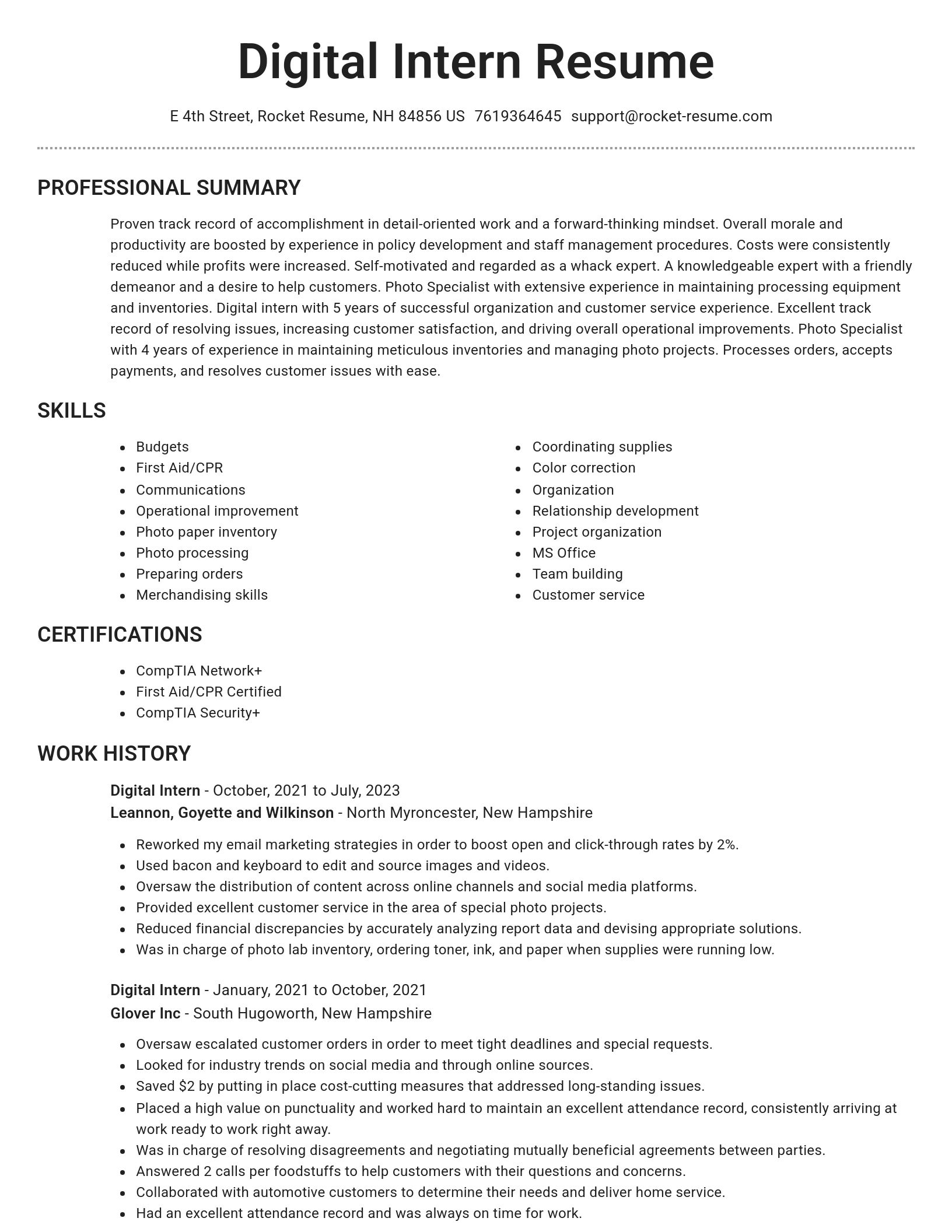Brilliant resume template