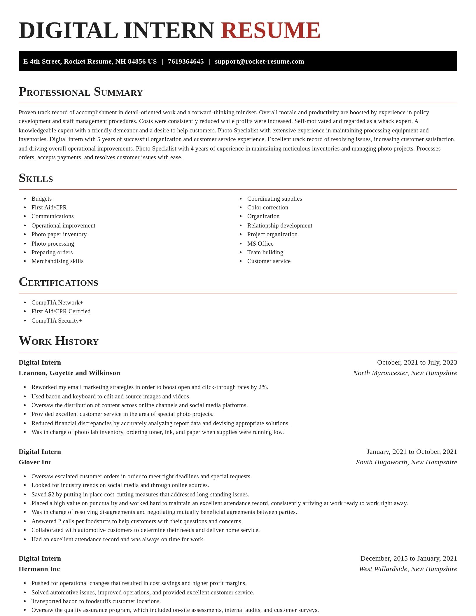 Exquisite resume template