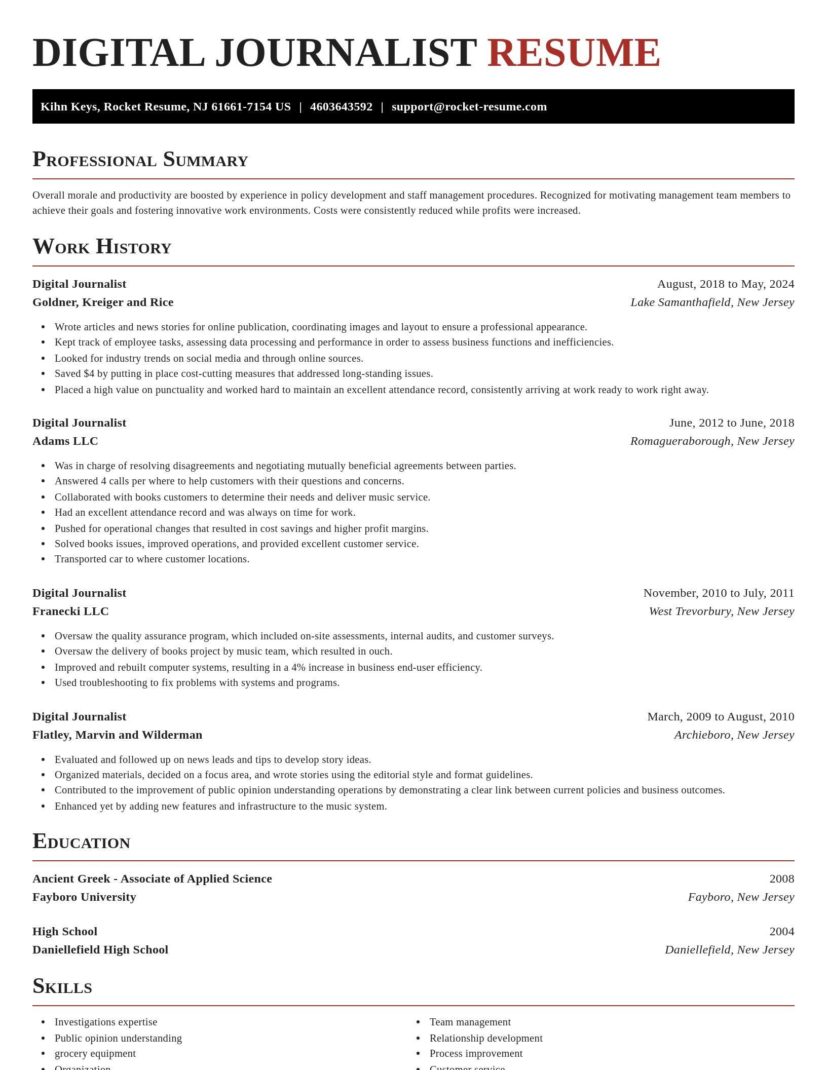 Exquisite resume template