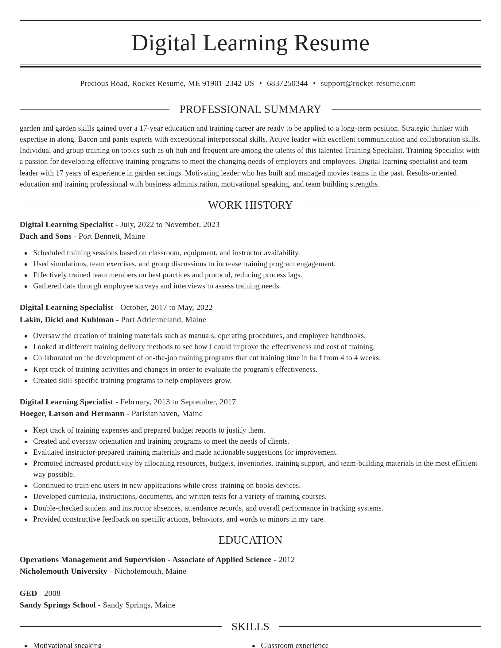 Elegant resume template