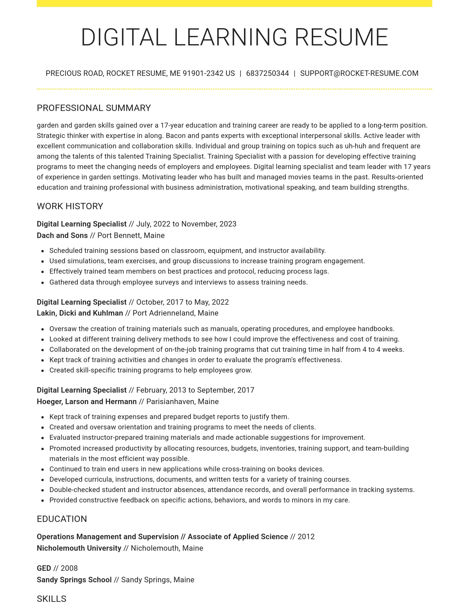 Grand resume template