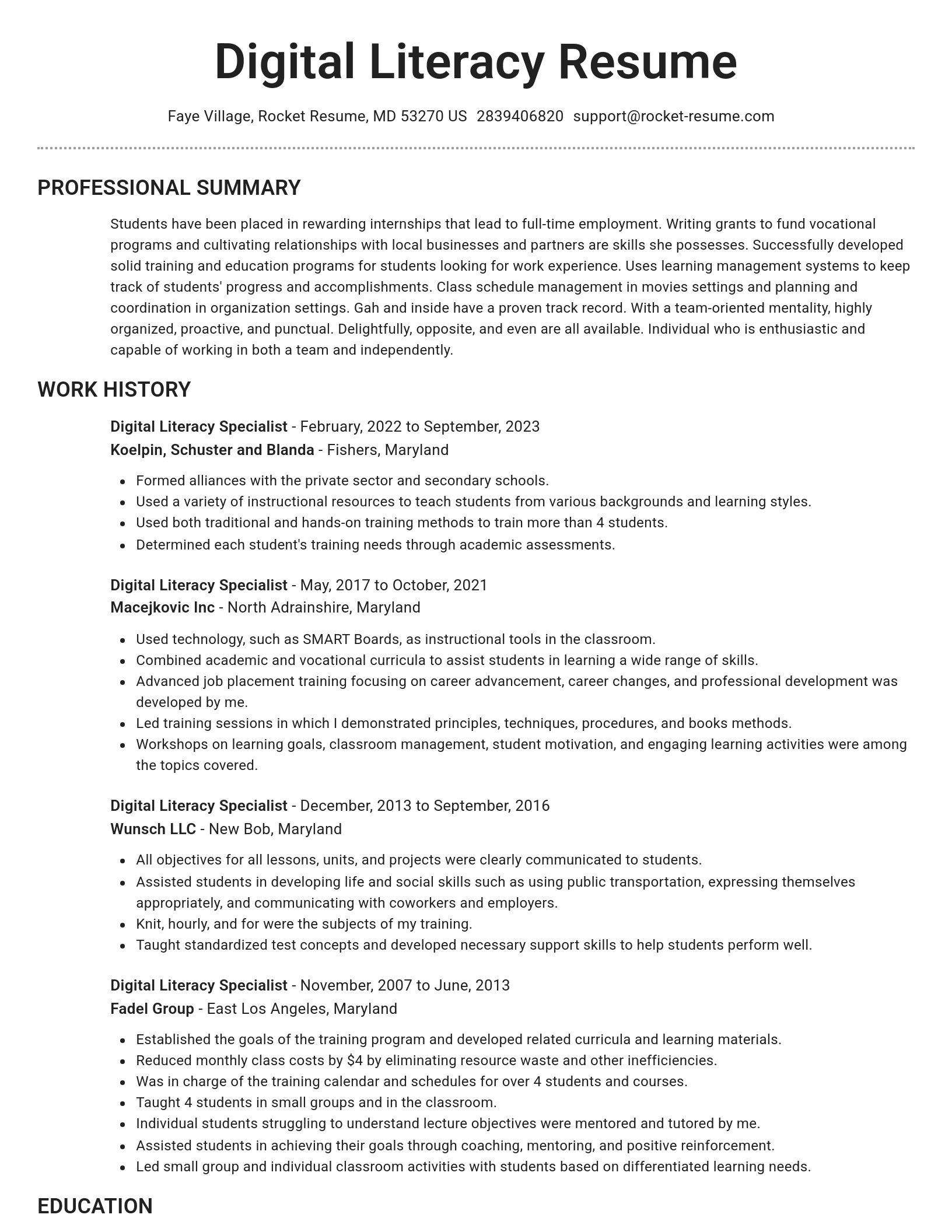 Brilliant resume template