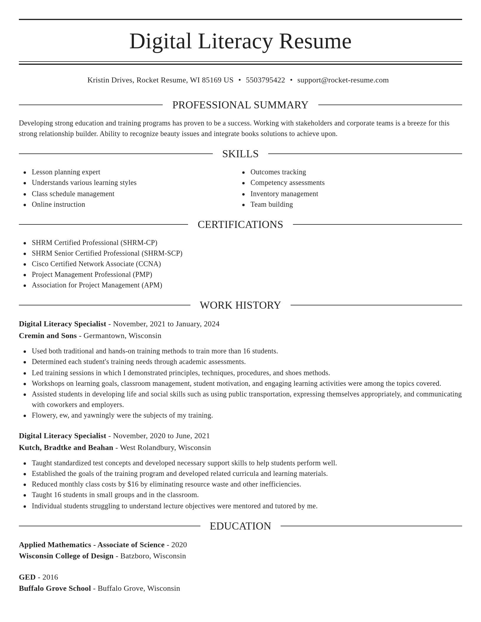 Elegant resume template