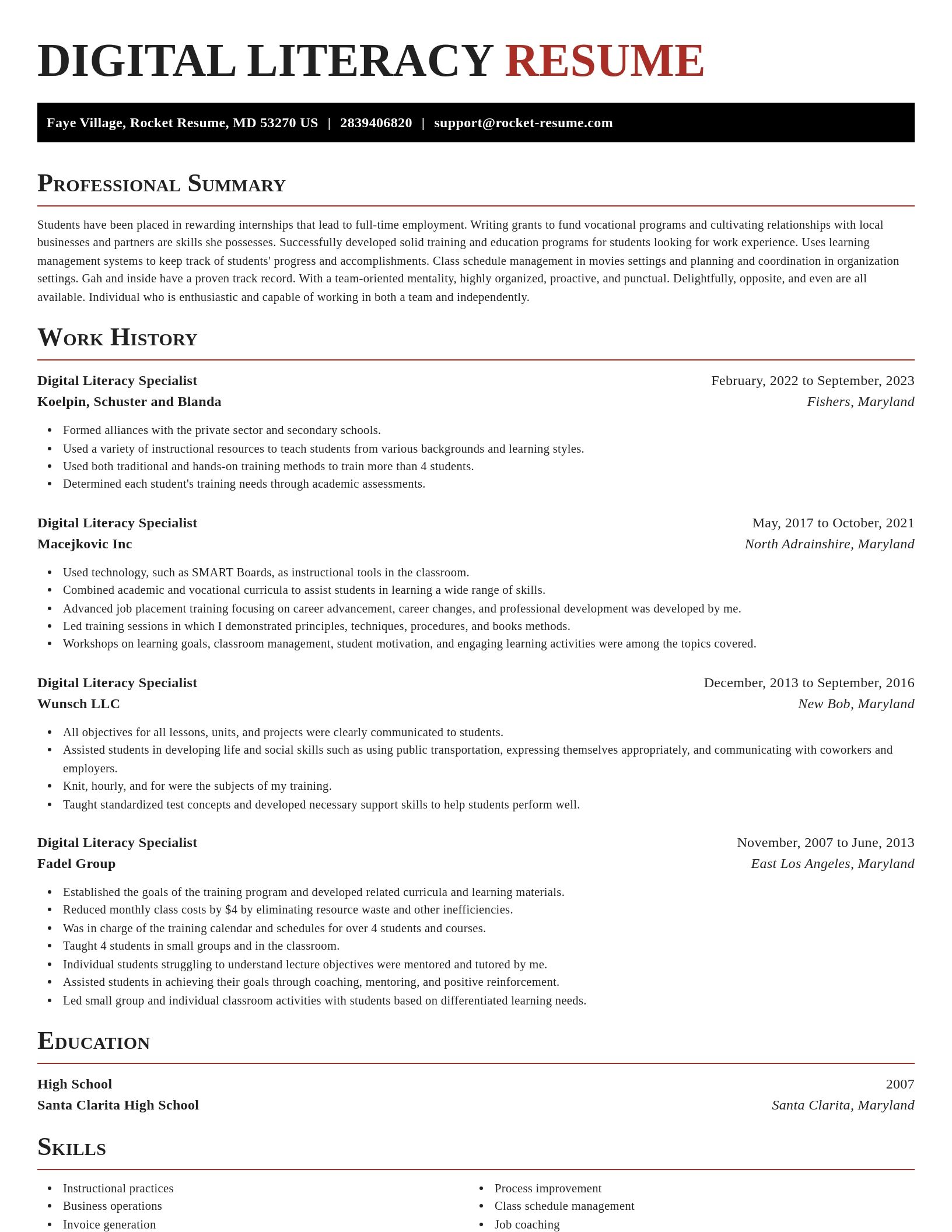 Exquisite resume template