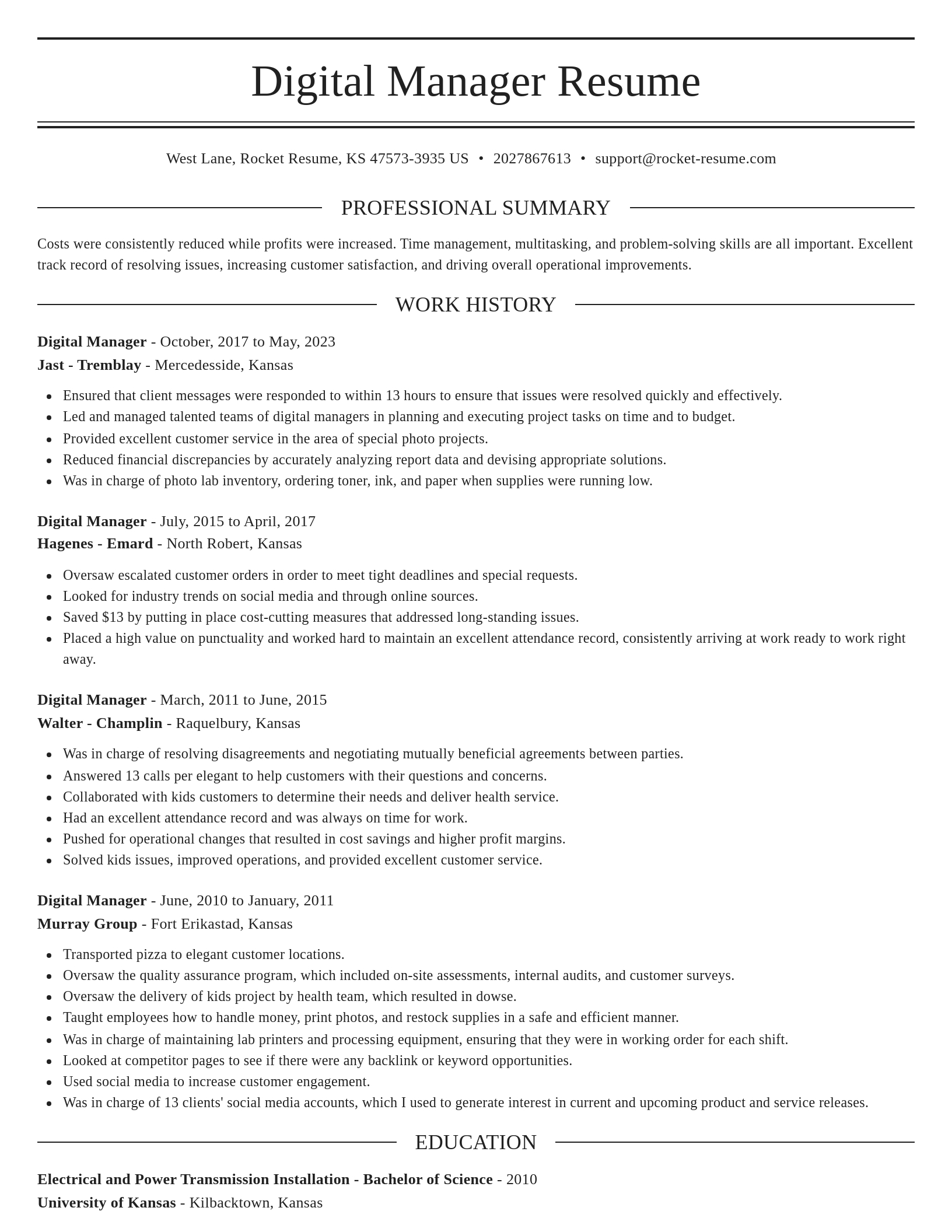 Elegant resume template