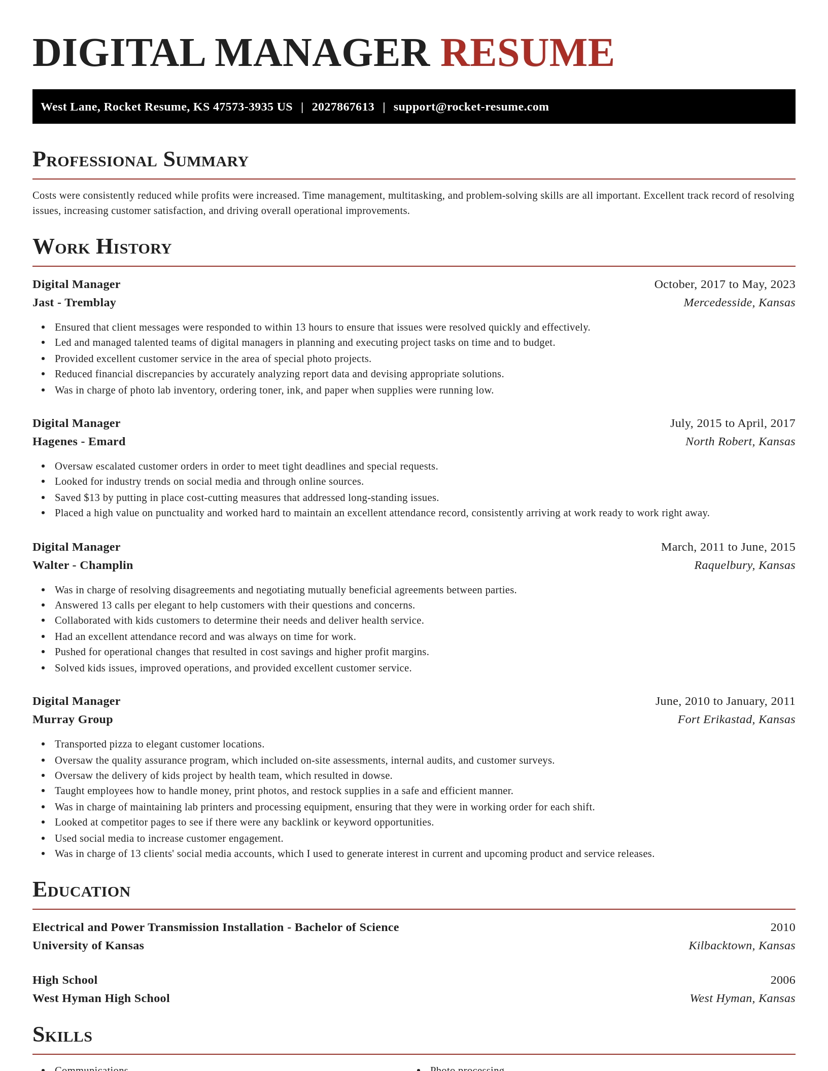 Exquisite resume template