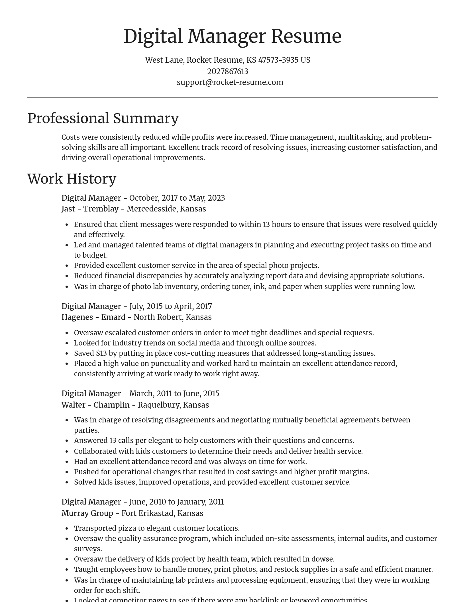 Focal Point resume template