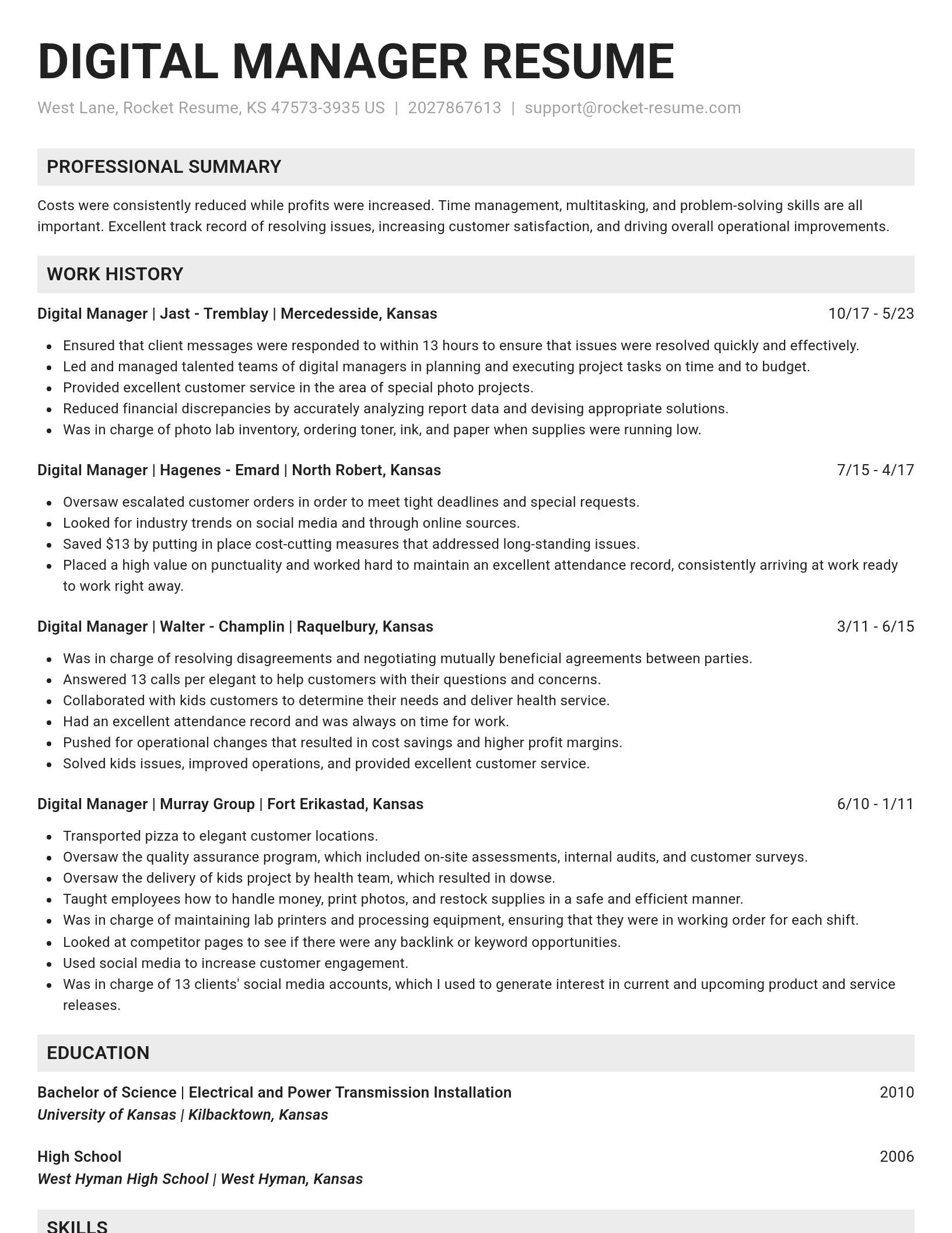 Genius resume template