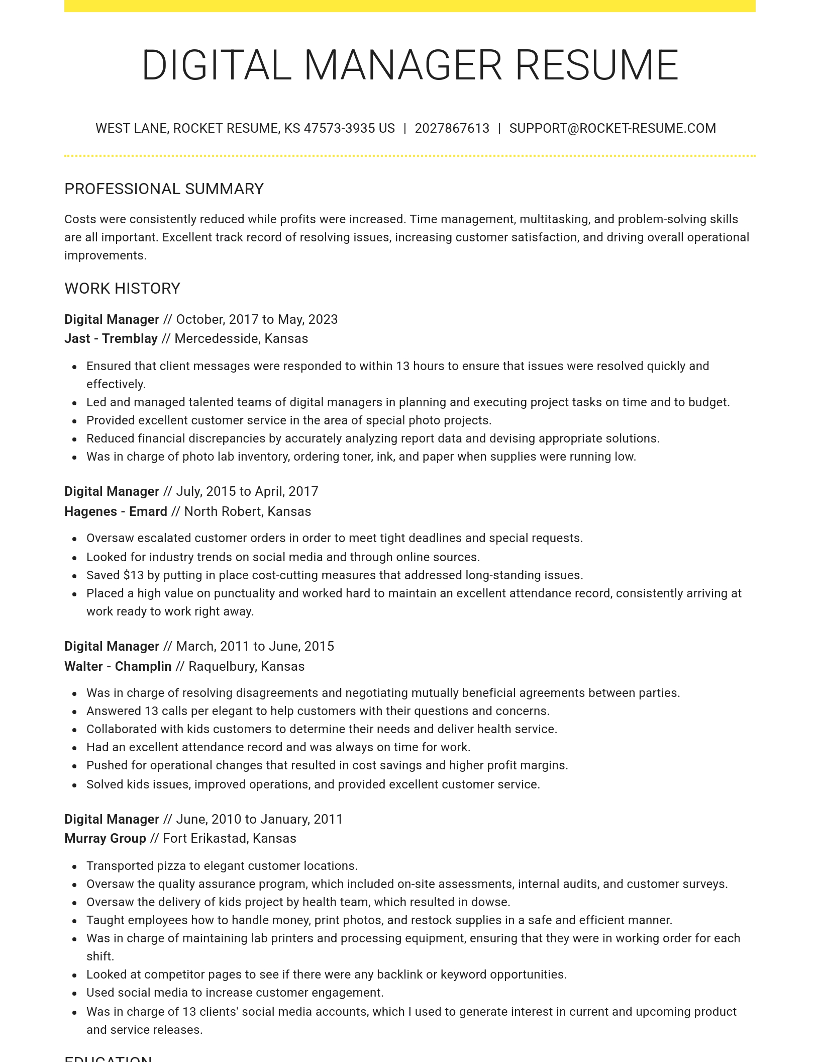 Grand resume template