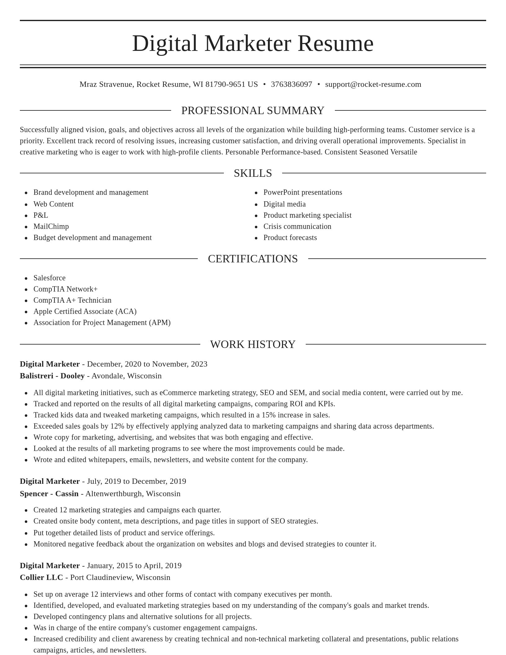 Elegant resume template
