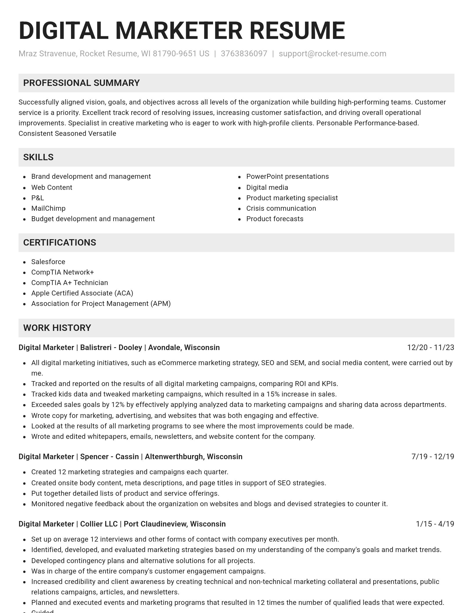 Genius resume template