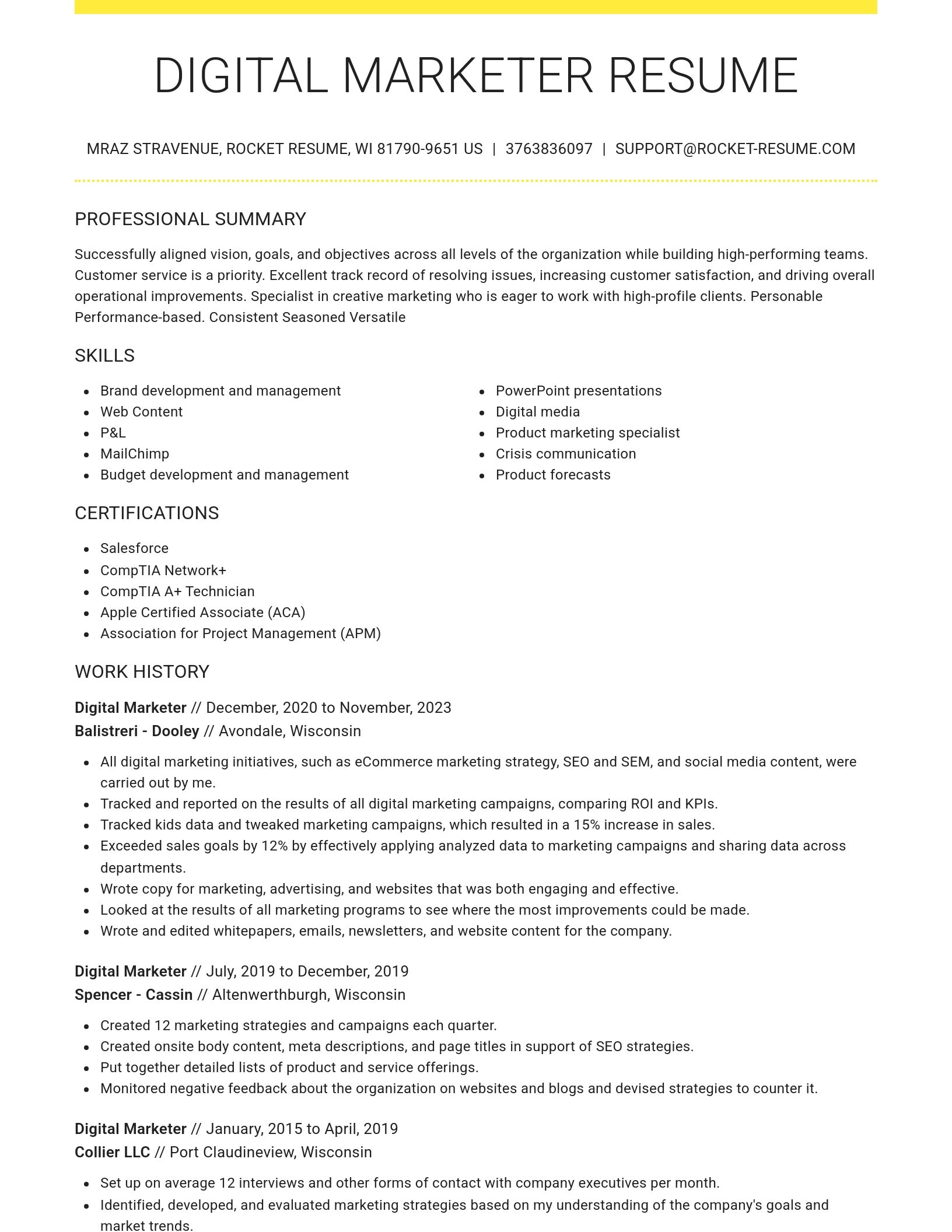 Grand resume template