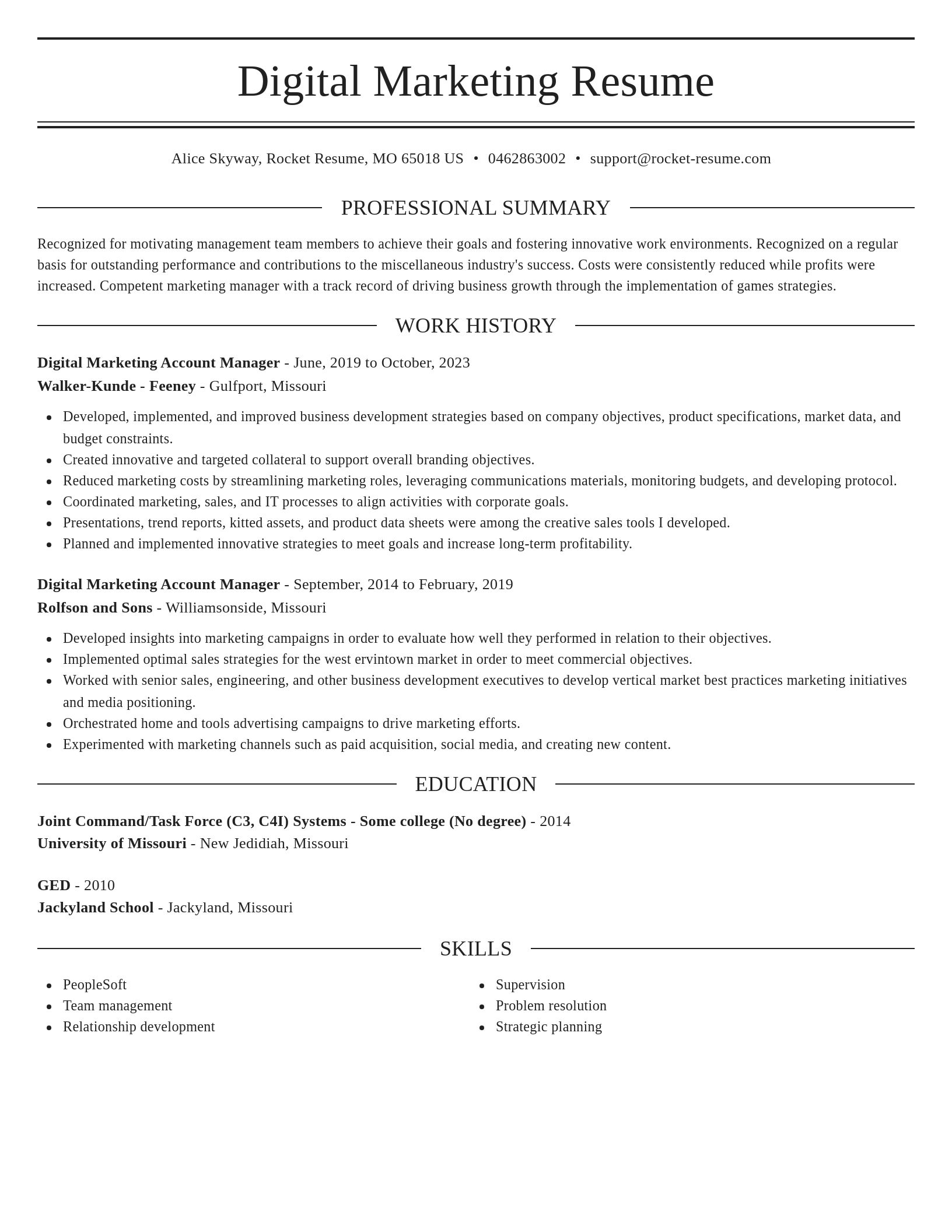 Elegant resume template
