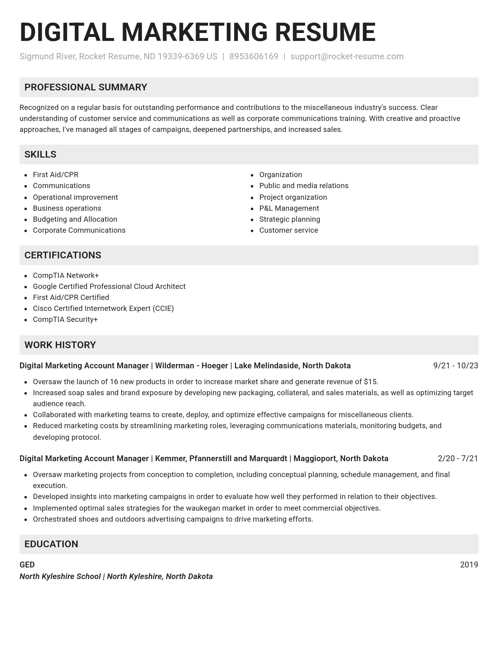 Genius resume template